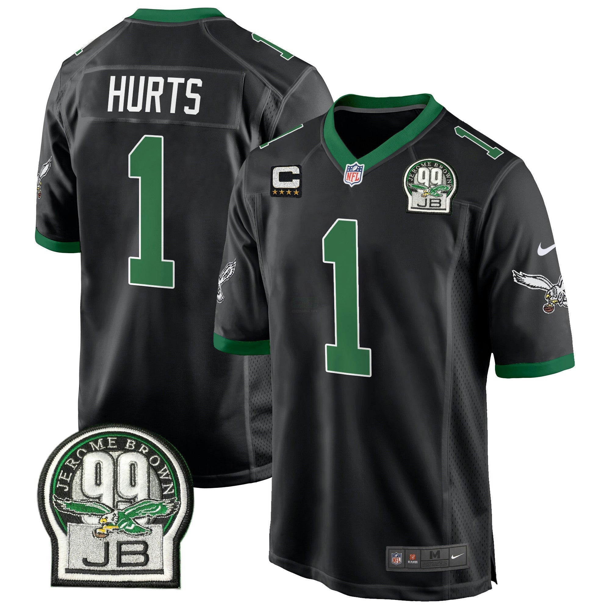 Camisa NFL Men’s Jerome Brown Patch Kelly Green Game Jersey