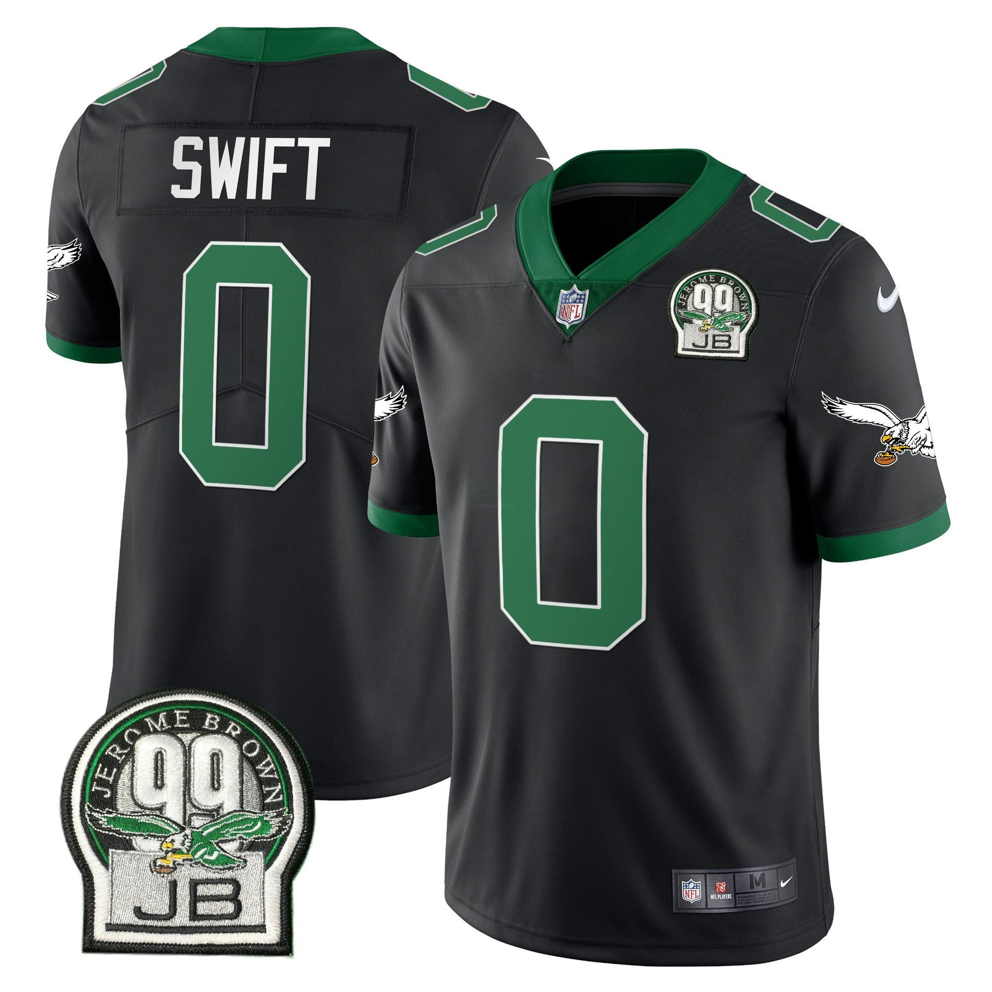 Camisa NFL Men’s Jerome Brown Retired Patch Dourada & Kelly Jersey