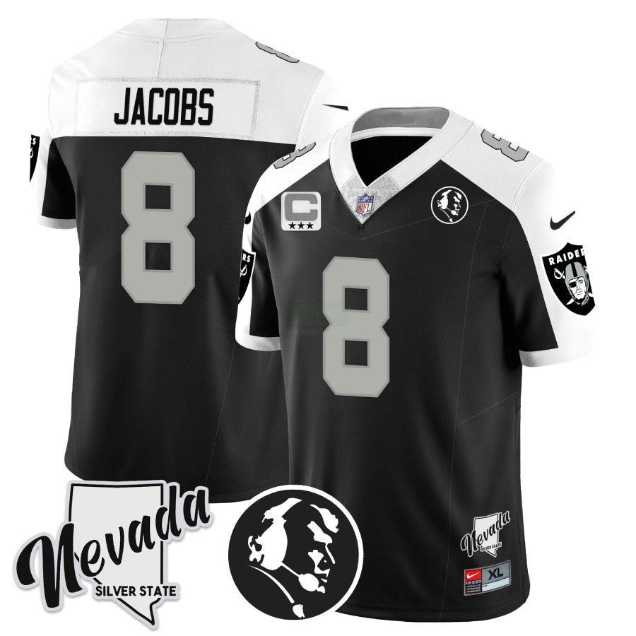 Camisa NFL Men’s John Madden Honoring & Nevada Silver State Patch Vapor Jersey