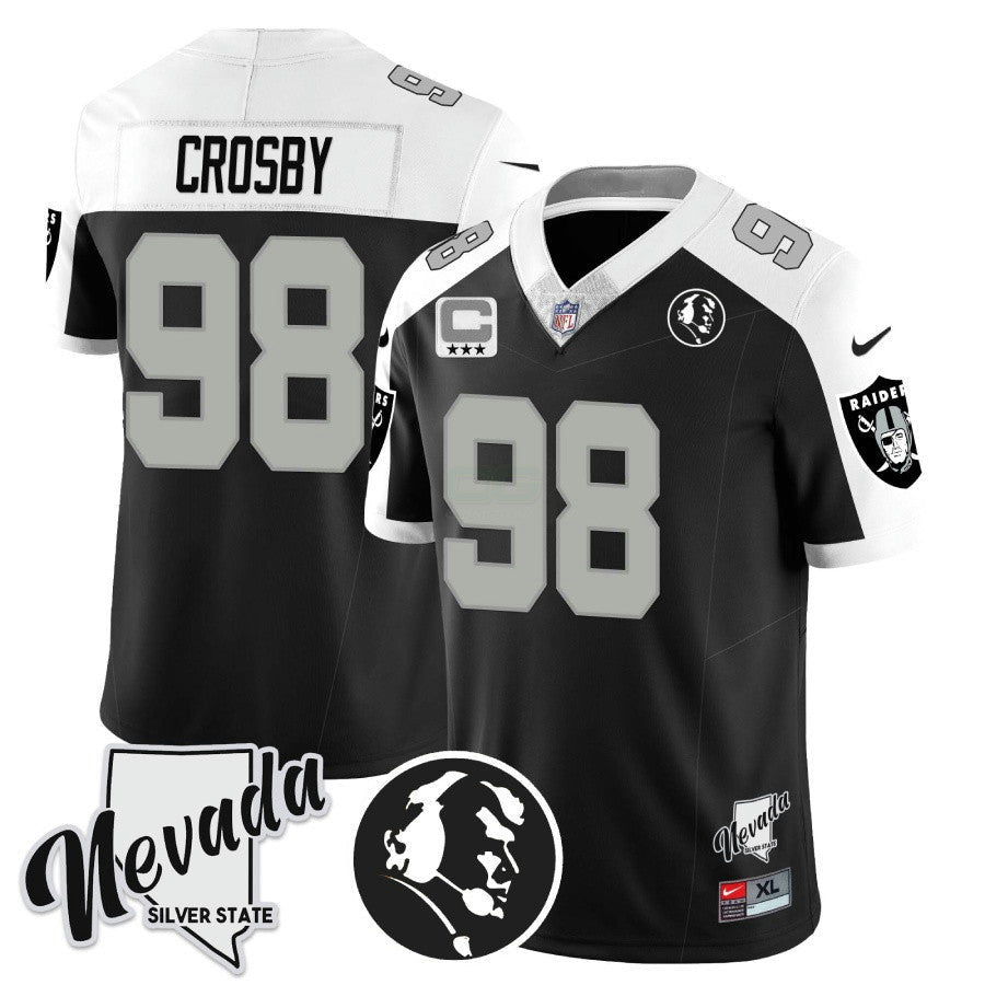 Camisa NFL Men’s John Madden Honoring & Nevada Silver State Patch Vapor Jersey