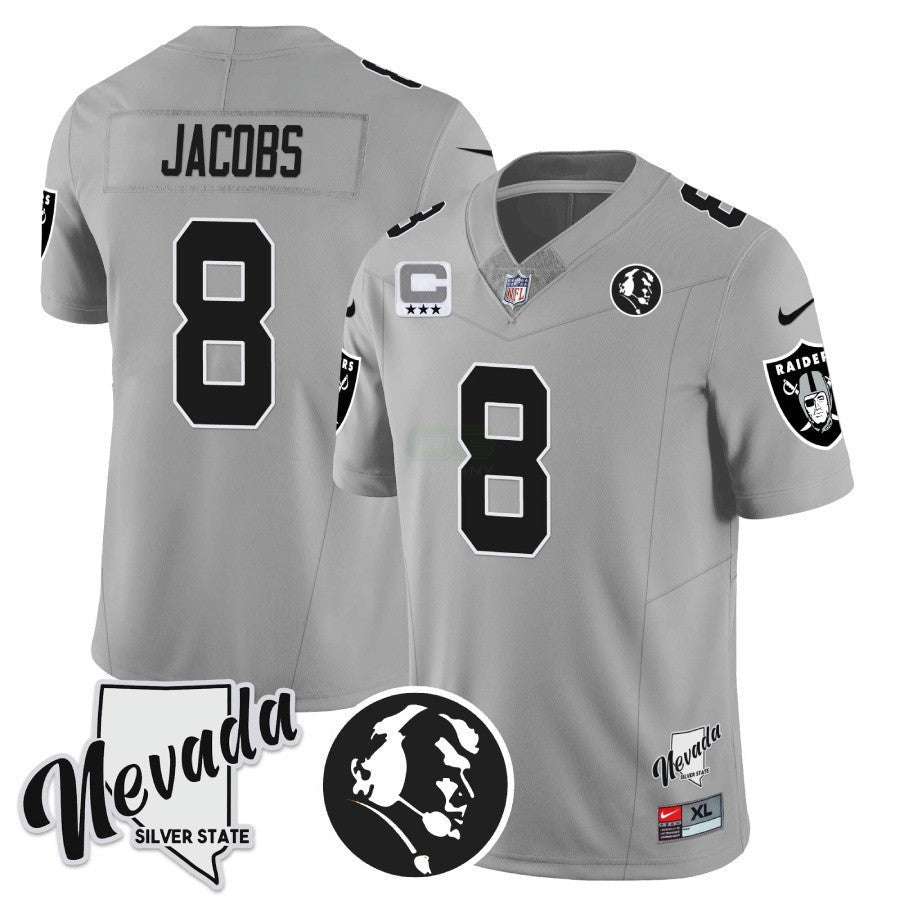 Camisa NFL Men’s John Madden Honoring & Nevada Silver State Patch Vapor Jersey