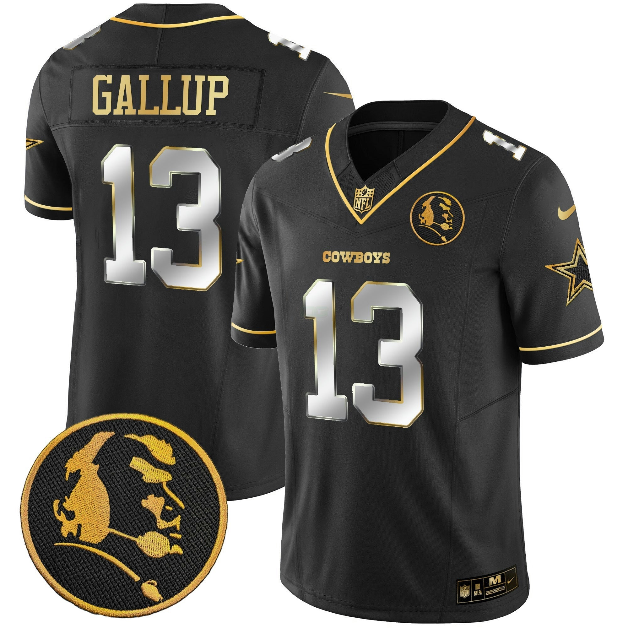 Camisa NFL Men’s John Madden Patch Dourada Vapor Jersey