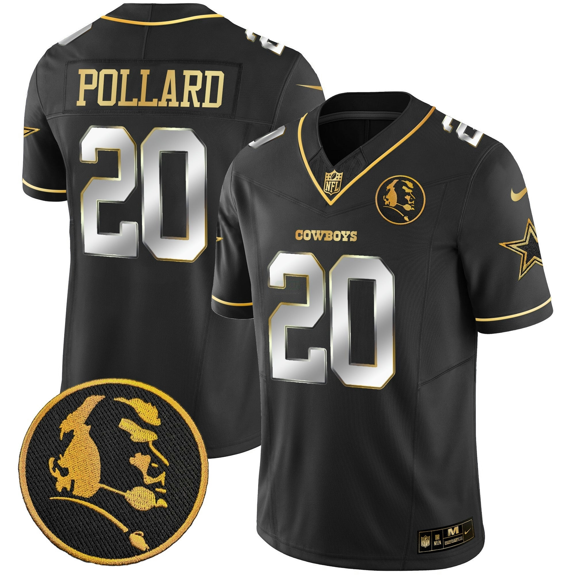 Camisa NFL Men’s John Madden Patch Dourada Vapor Jersey