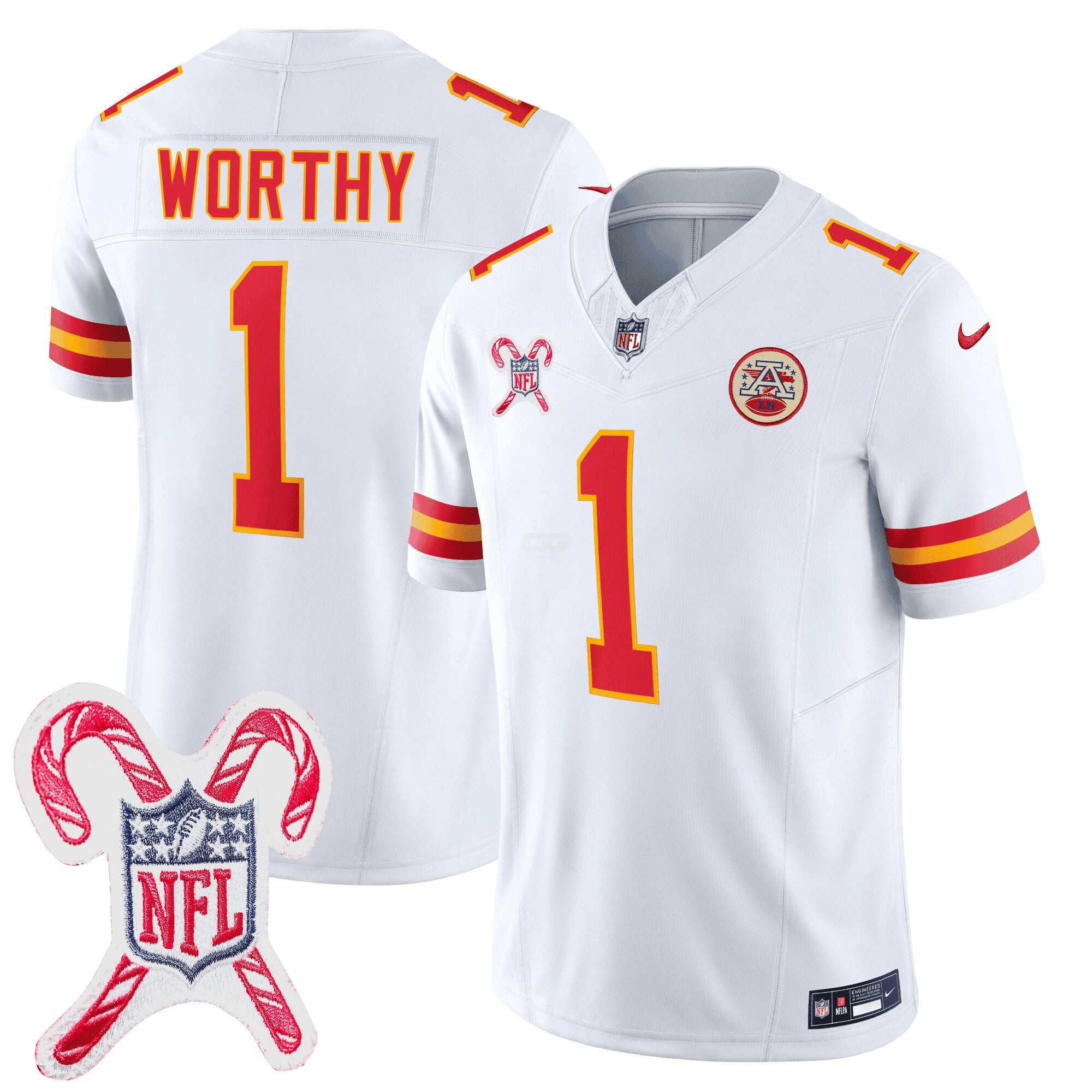 Camisa NFL Men’s Kansas City Christmas Patch Vapor Limited Jersey