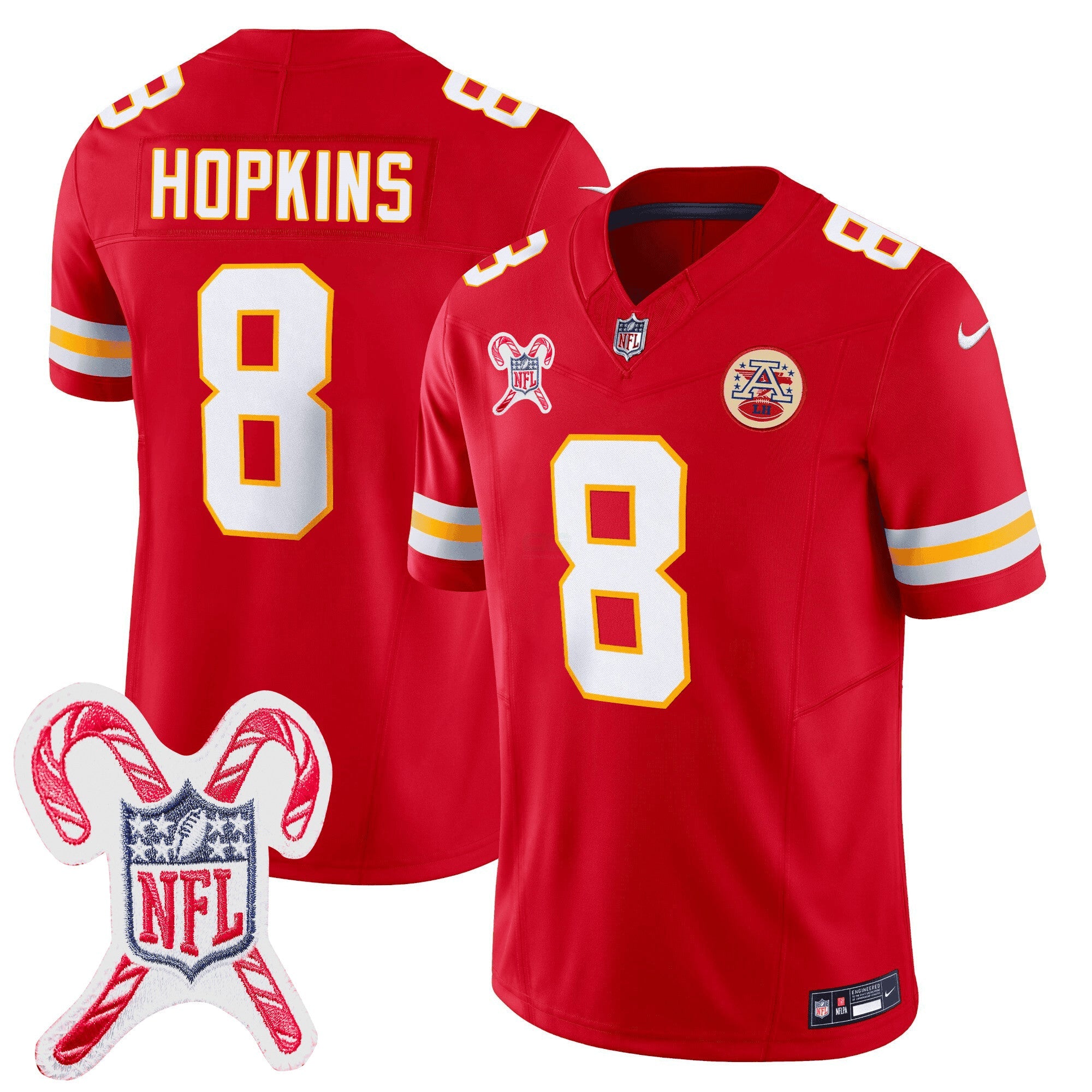 Camisa NFL Men’s Kansas City Christmas Patch Vapor Limited Jersey