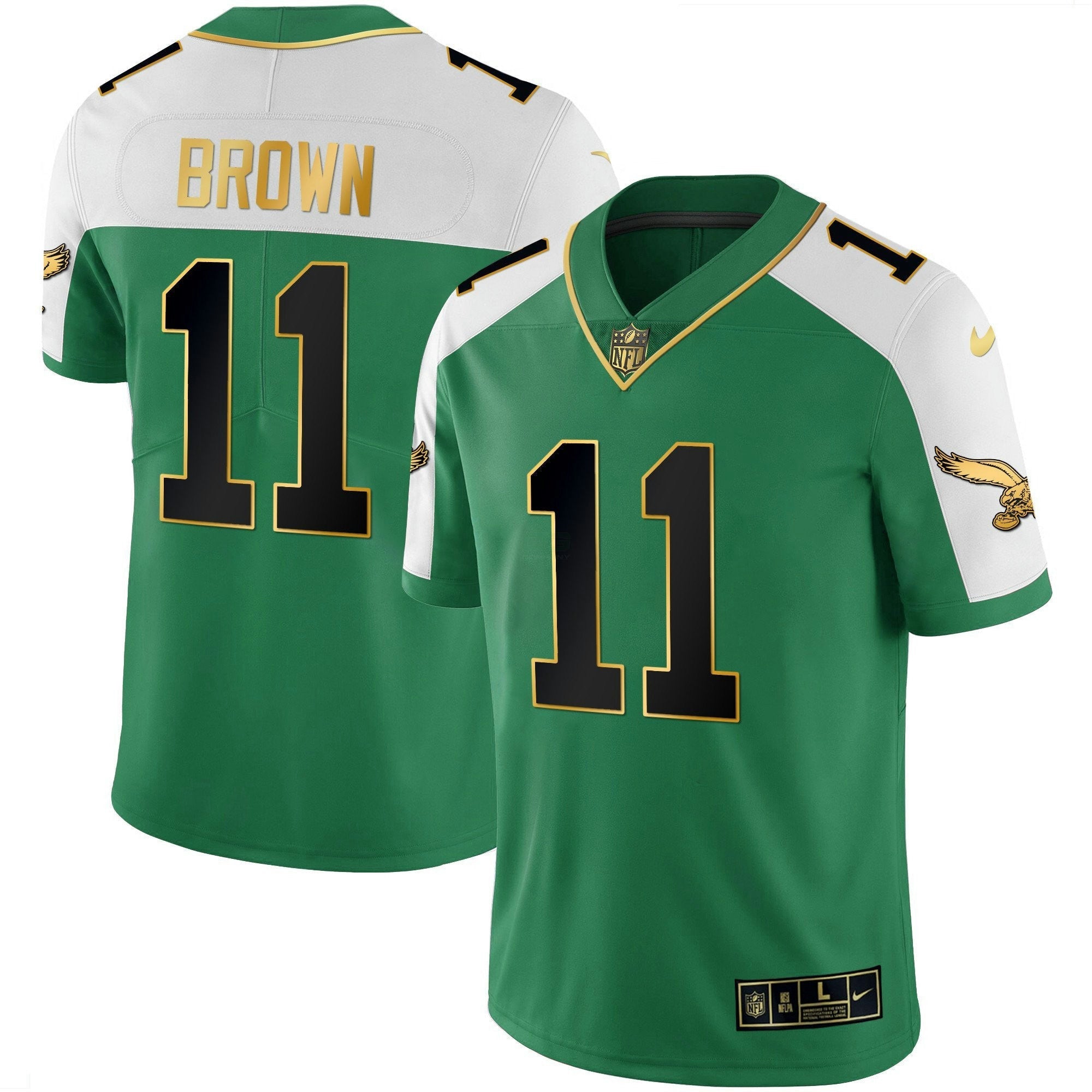 Camisa NFL Men’s Kelly Green Alternativa Dourada Jersey - Kelly Alternativa