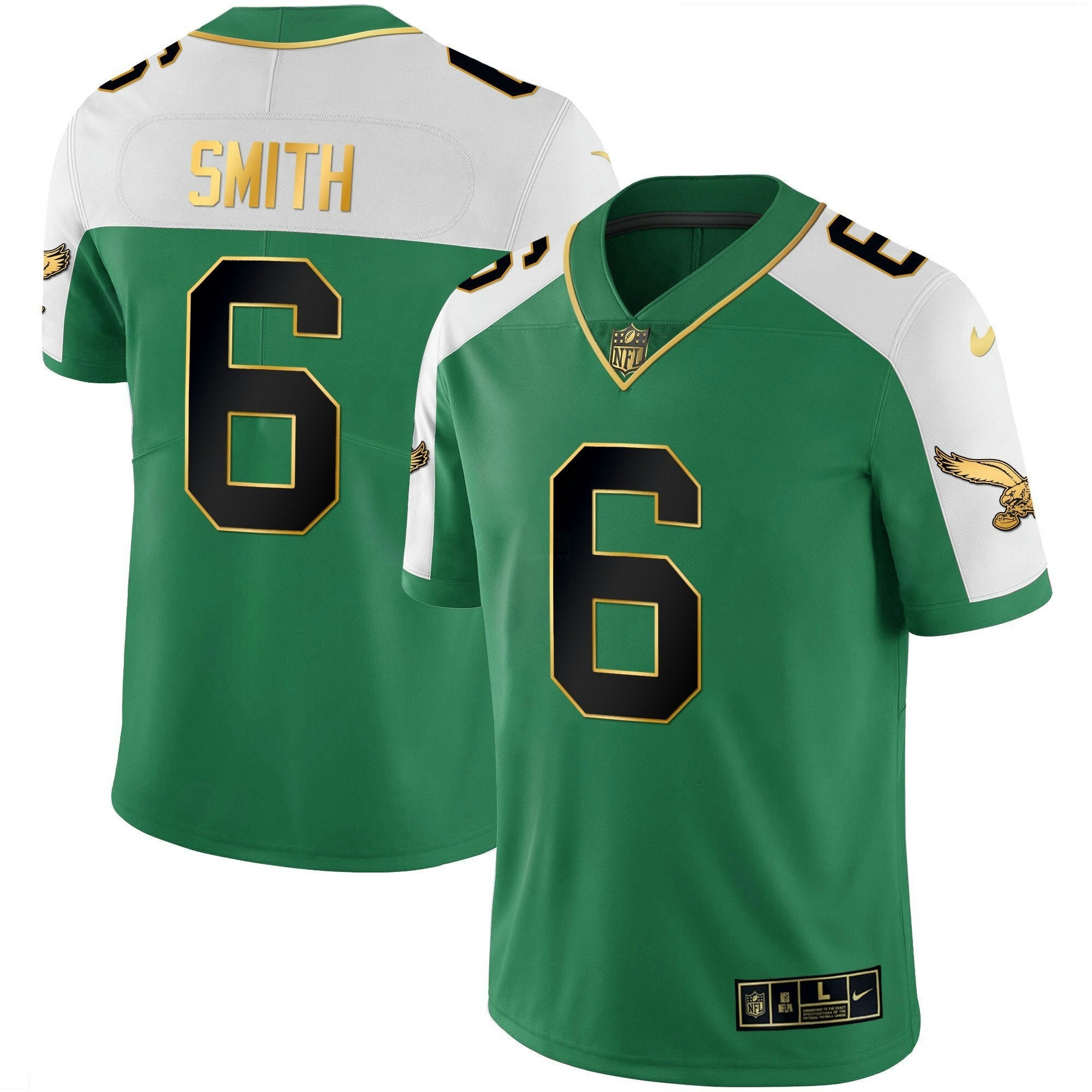 Camisa NFL Men’s Kelly Green Alternativa Dourada Jersey - Kelly Alternativa