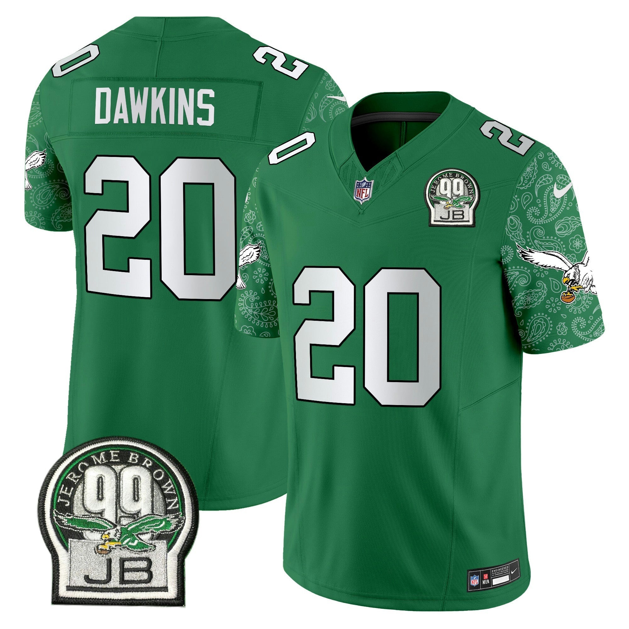 Camisa NFL Men’s Kelly Green Vapor Limited Jersey V4