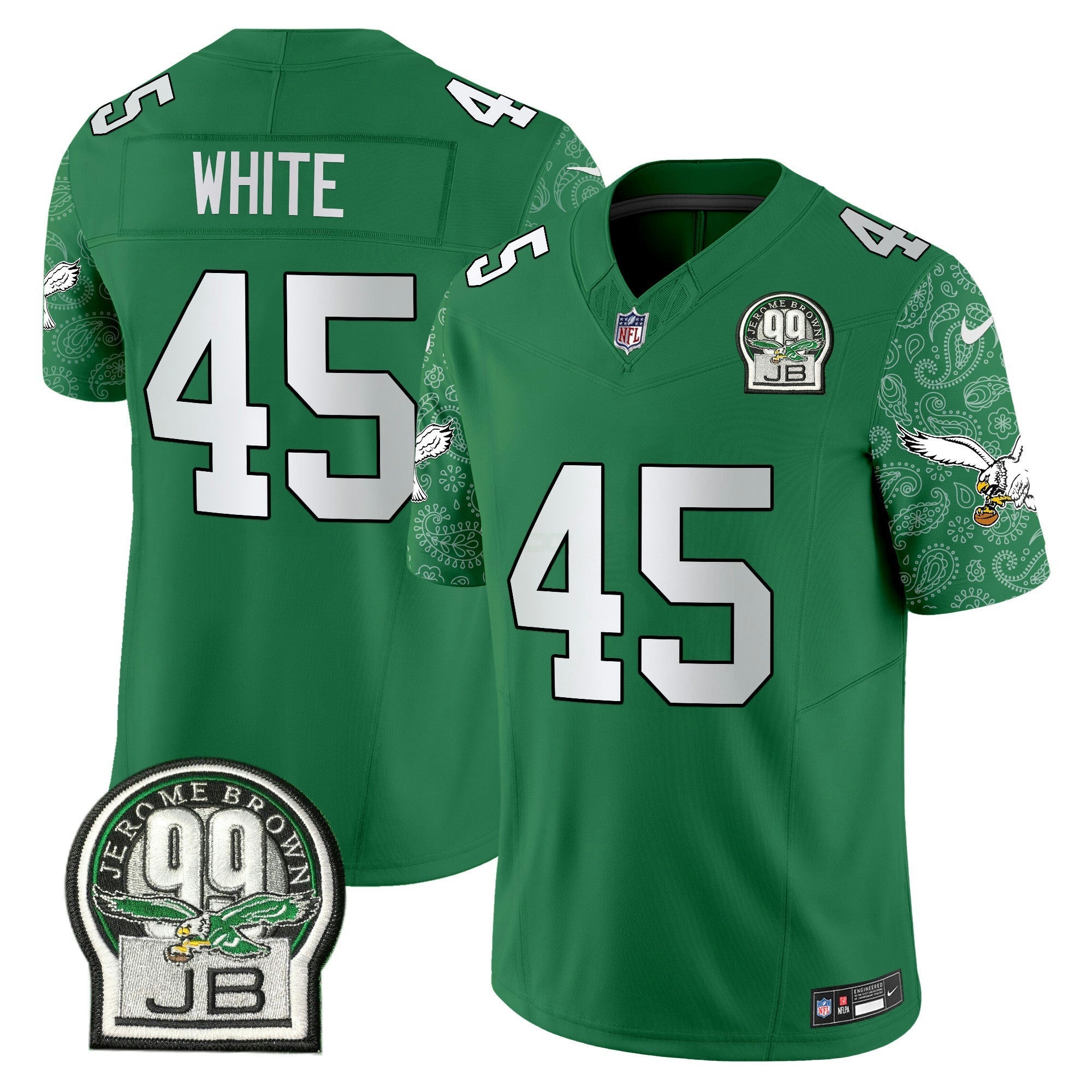 Camisa NFL Men’s Kelly Green Vapor Limited Jersey V4