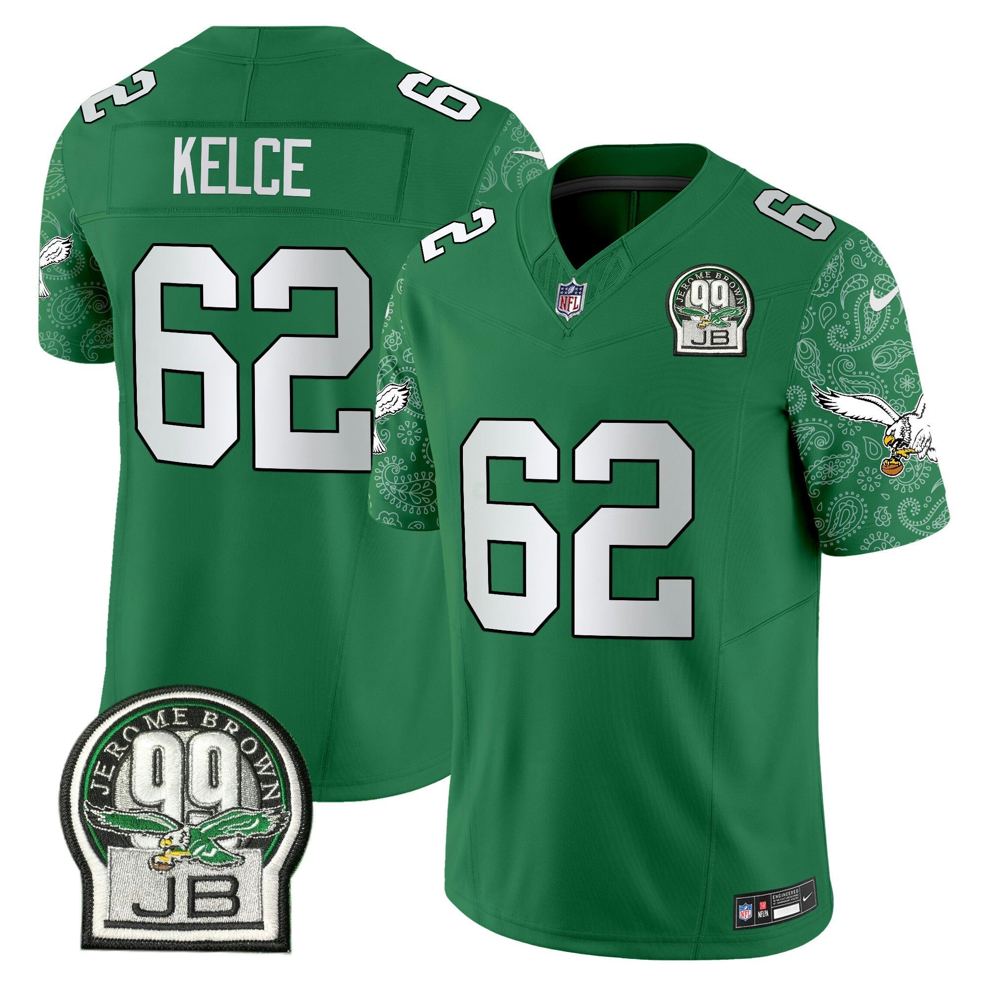 Camisa NFL Men’s Kelly Green Vapor Limited Jersey V4