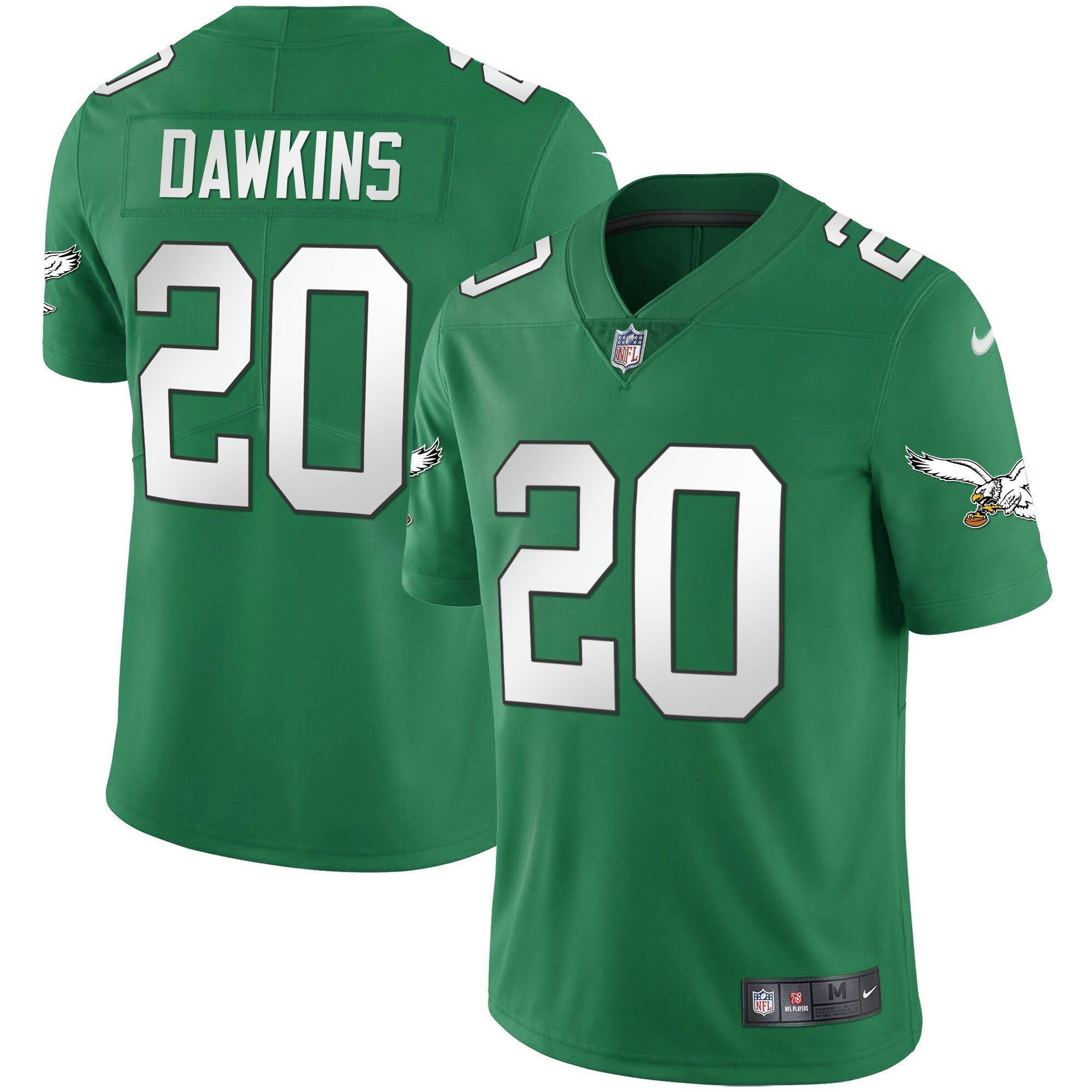 Camisa NFL Men’s Kelly Green Vapor Throwback 90s Jersey