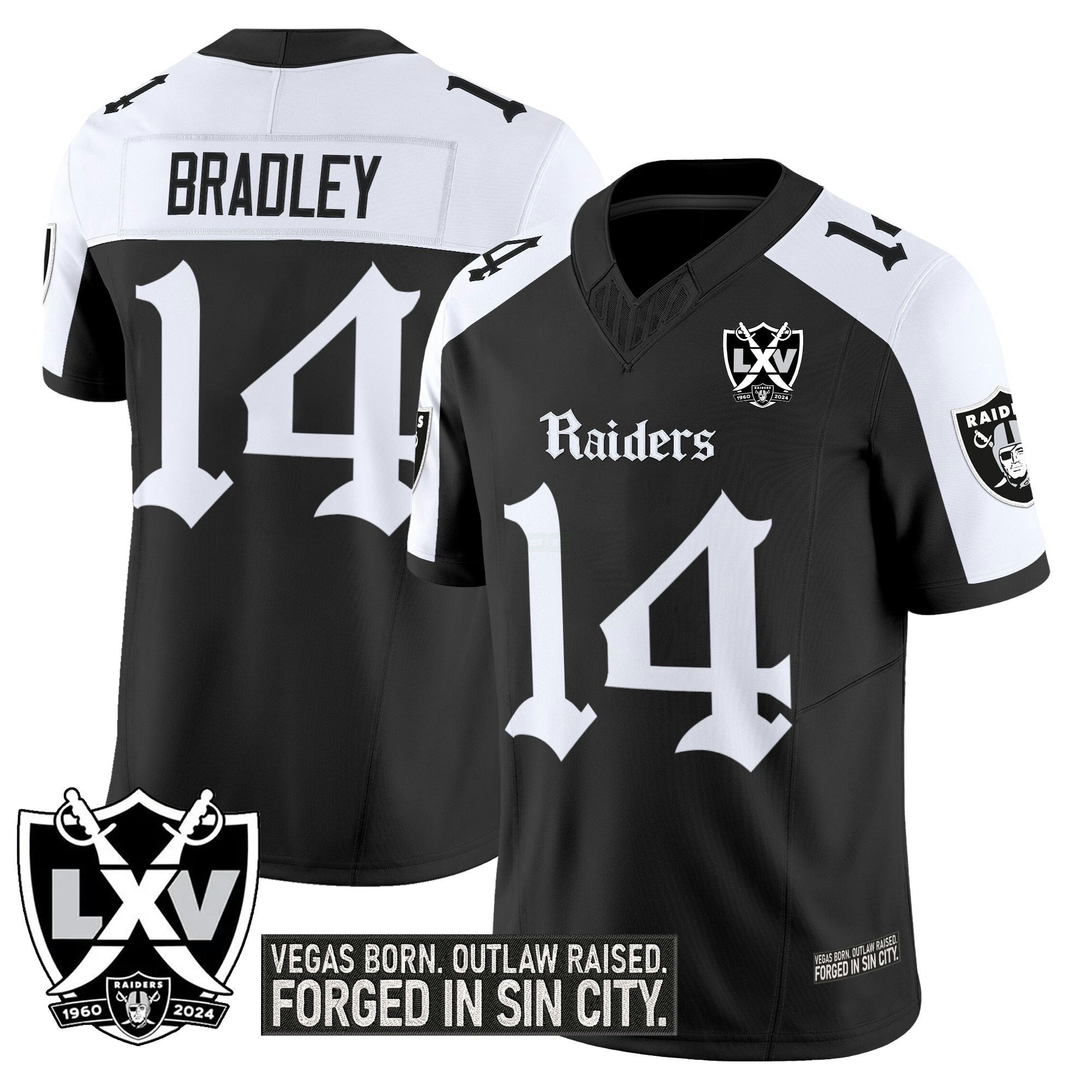 Camisa NFL Men’s Las Vegas ‘Gothic Sin City Shadows Edition’ Vapor Limited Jersey V2