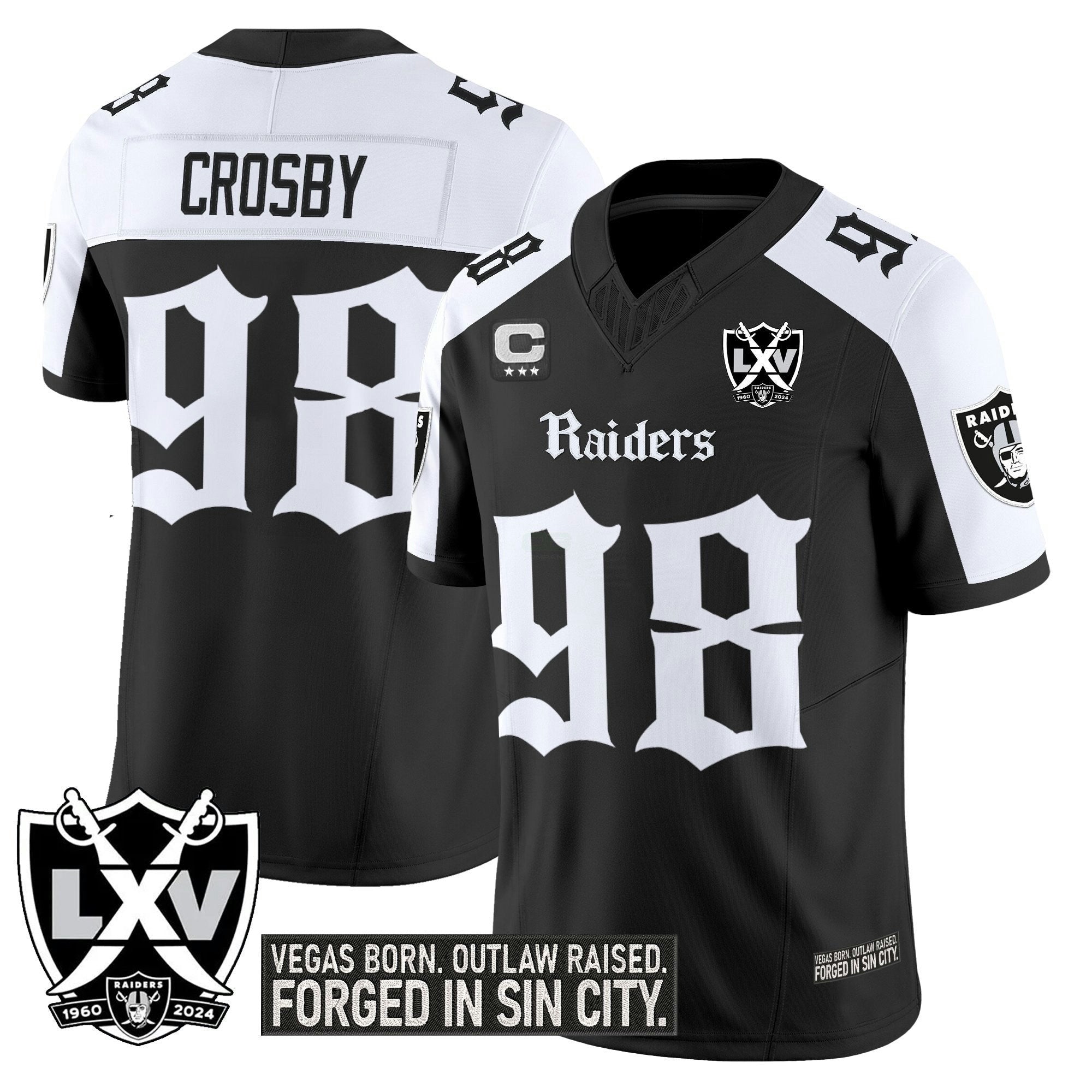Camisa NFL Men’s Las Vegas ‘Gothic Sin City Shadows Edition’ Vapor Limited Jersey V2