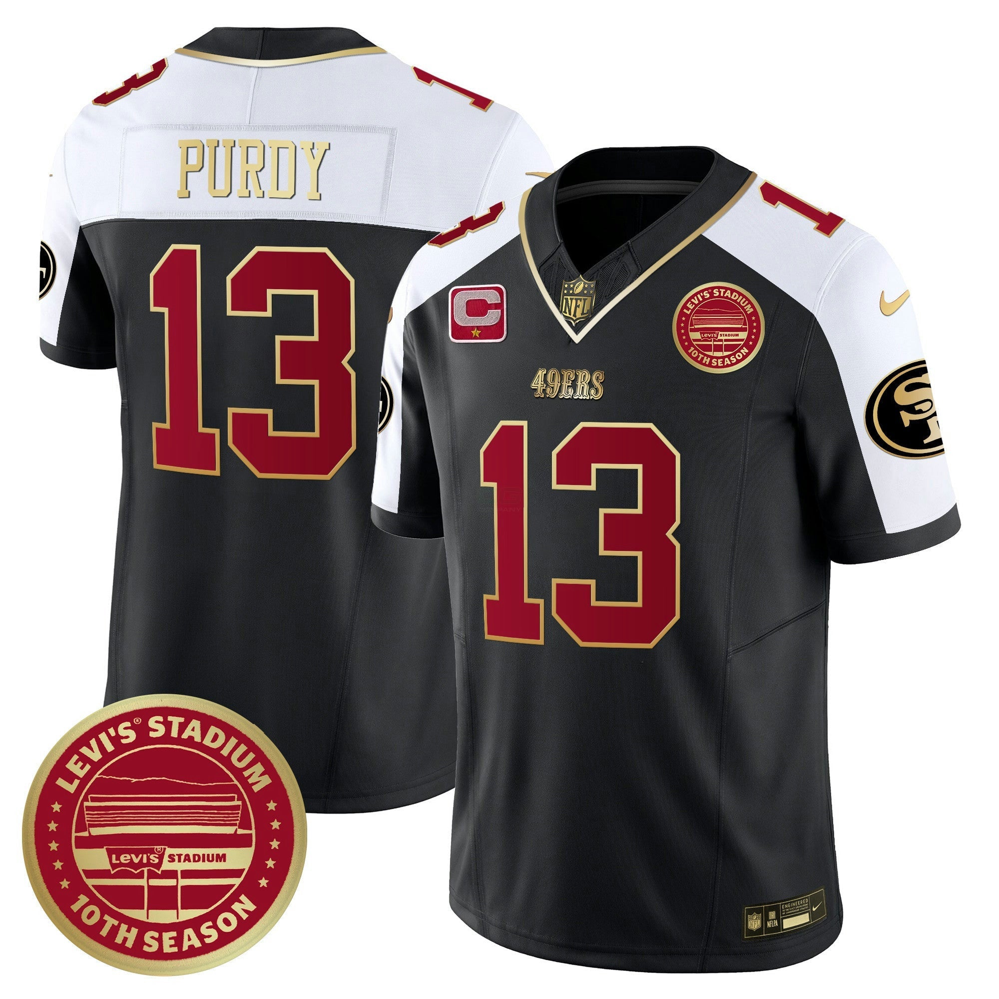Camisa NFL Men’s Levi’s Stadium 10th Season Patch Vapor Limited Jersey