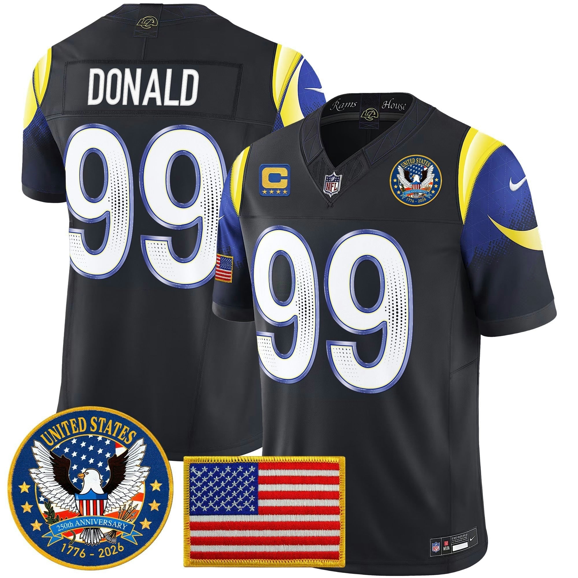 Camisa NFL Men’s Los Angeles 2025 “United States 250th Anniversary Patch” Vapor Limited Jersey