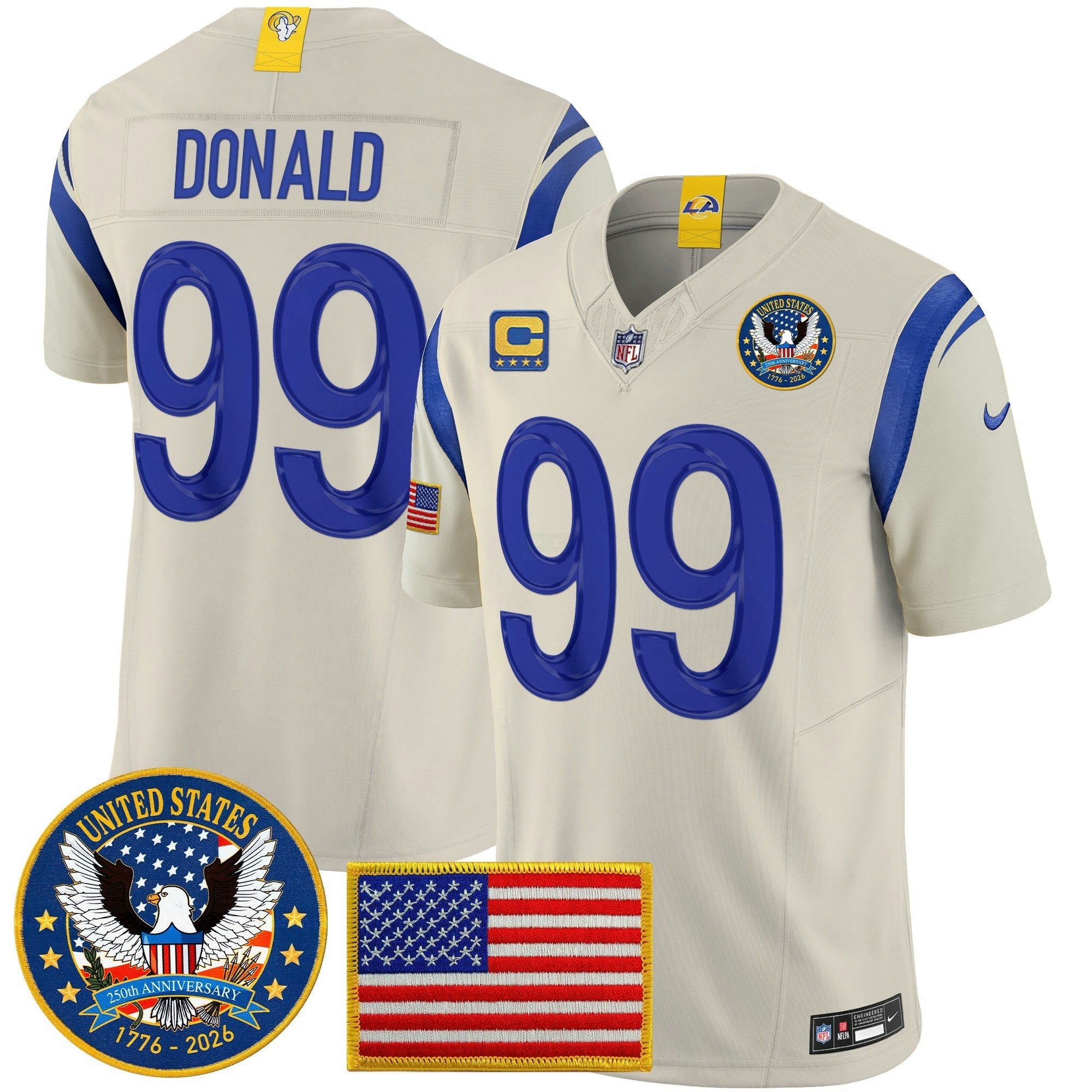 Camisa NFL Men’s Los Angeles 2025 “United States 250th Anniversary Patch” Vapor Limited Jersey