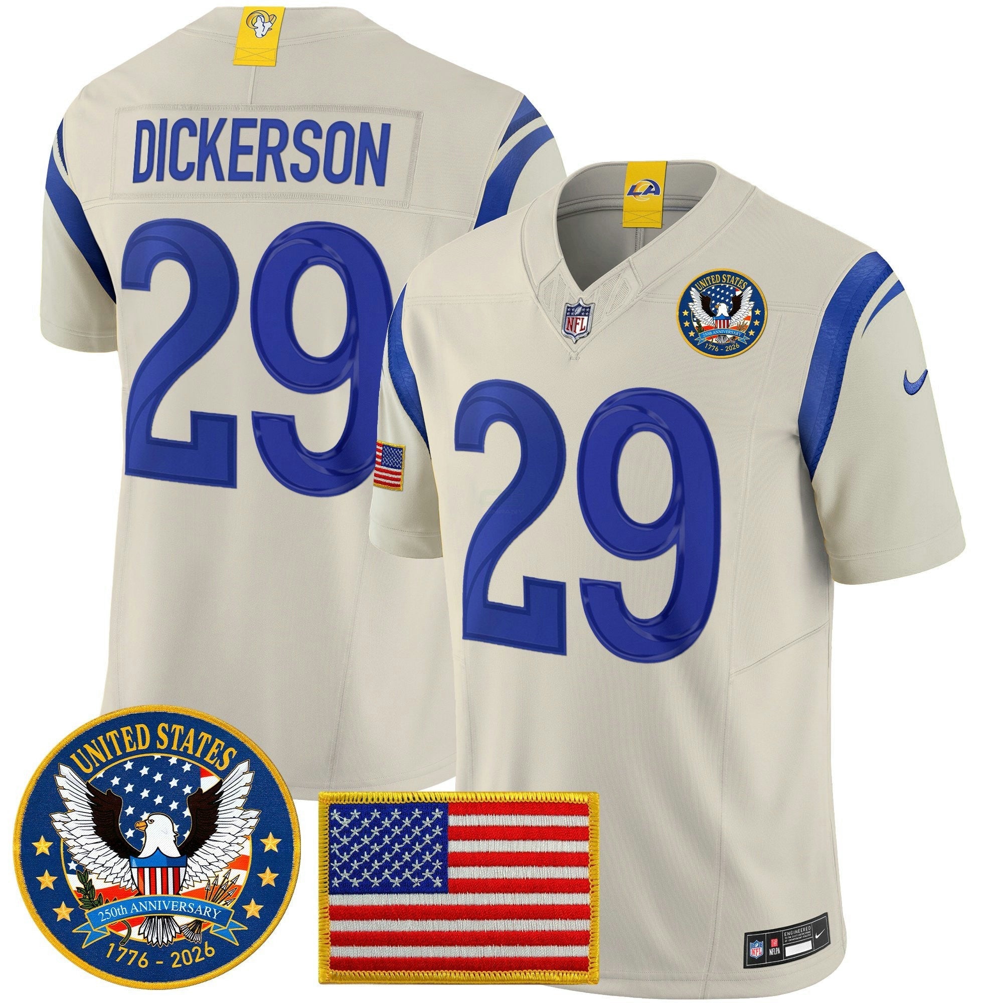 Camisa NFL Men’s Los Angeles 2025 “United States 250th Anniversary Patch” Vapor Limited Jersey