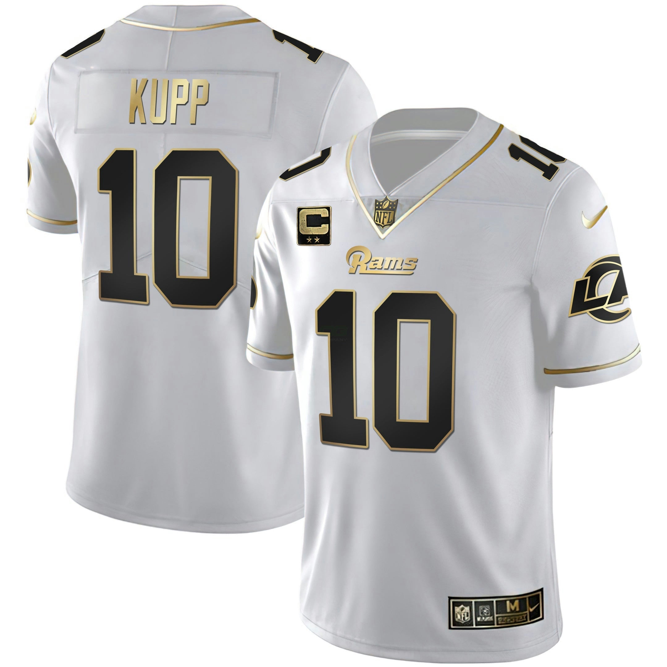 Camisa NFL Men’s Los Angeles Branca Dourada & Preta Dourada Jersey