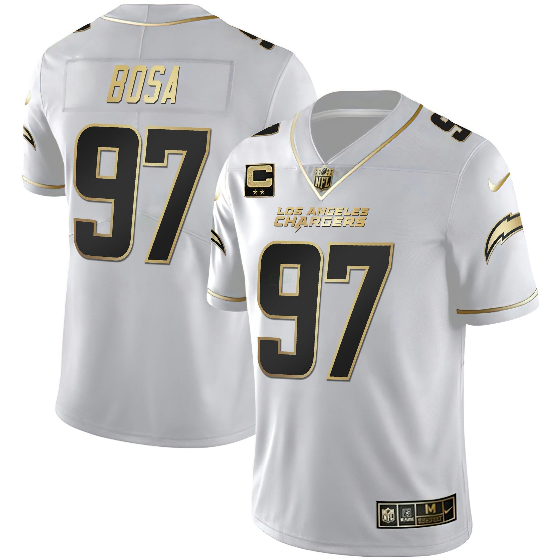 Camisa NFL Men’s Los Angeles Branca Dourada & Preta Dourada Jersey