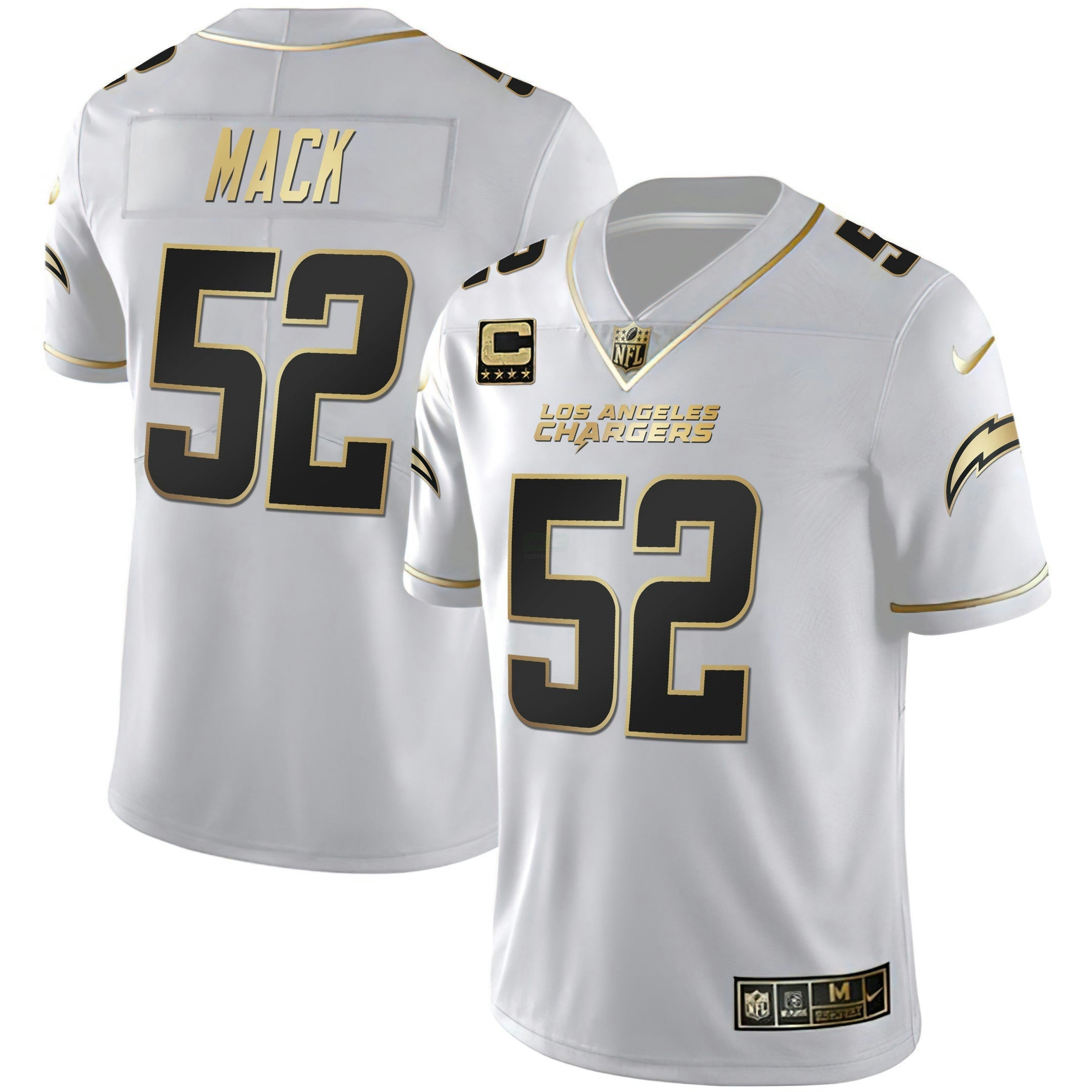 Camisa NFL Men’s Los Angeles Branca Dourada & Preta Dourada Jersey