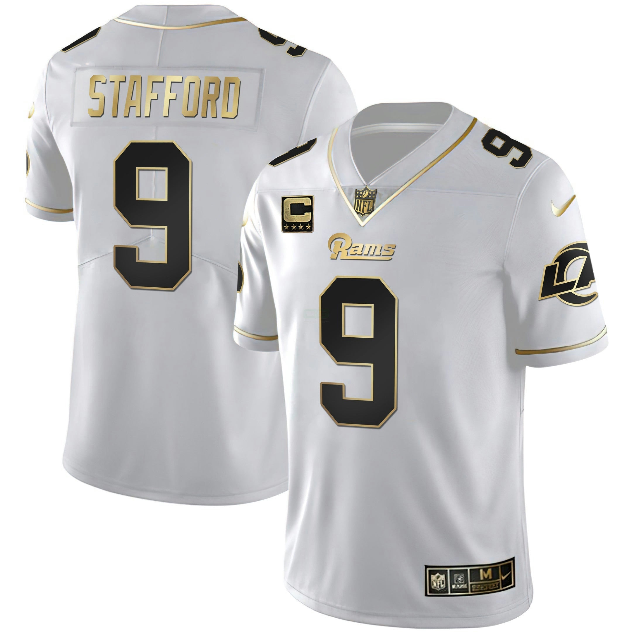 Camisa NFL Men’s Los Angeles Branca Dourada & Preta Dourada Jersey