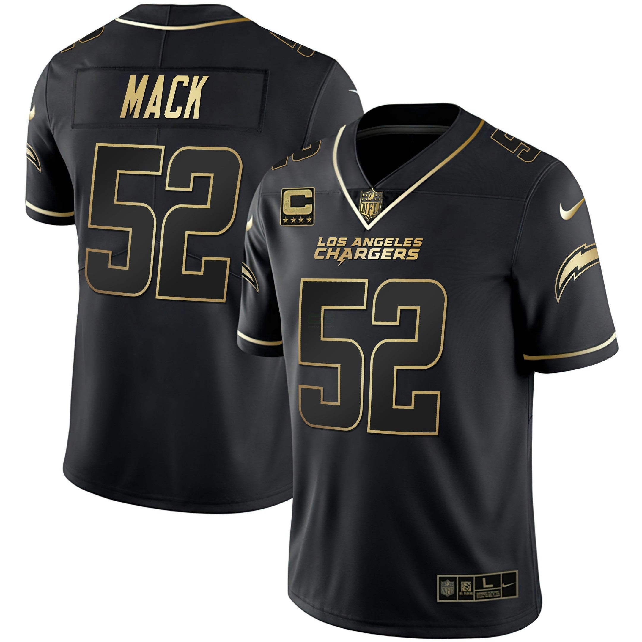 Camisa NFL Men’s Los Angeles Branca Dourada & Preta Dourada Jersey