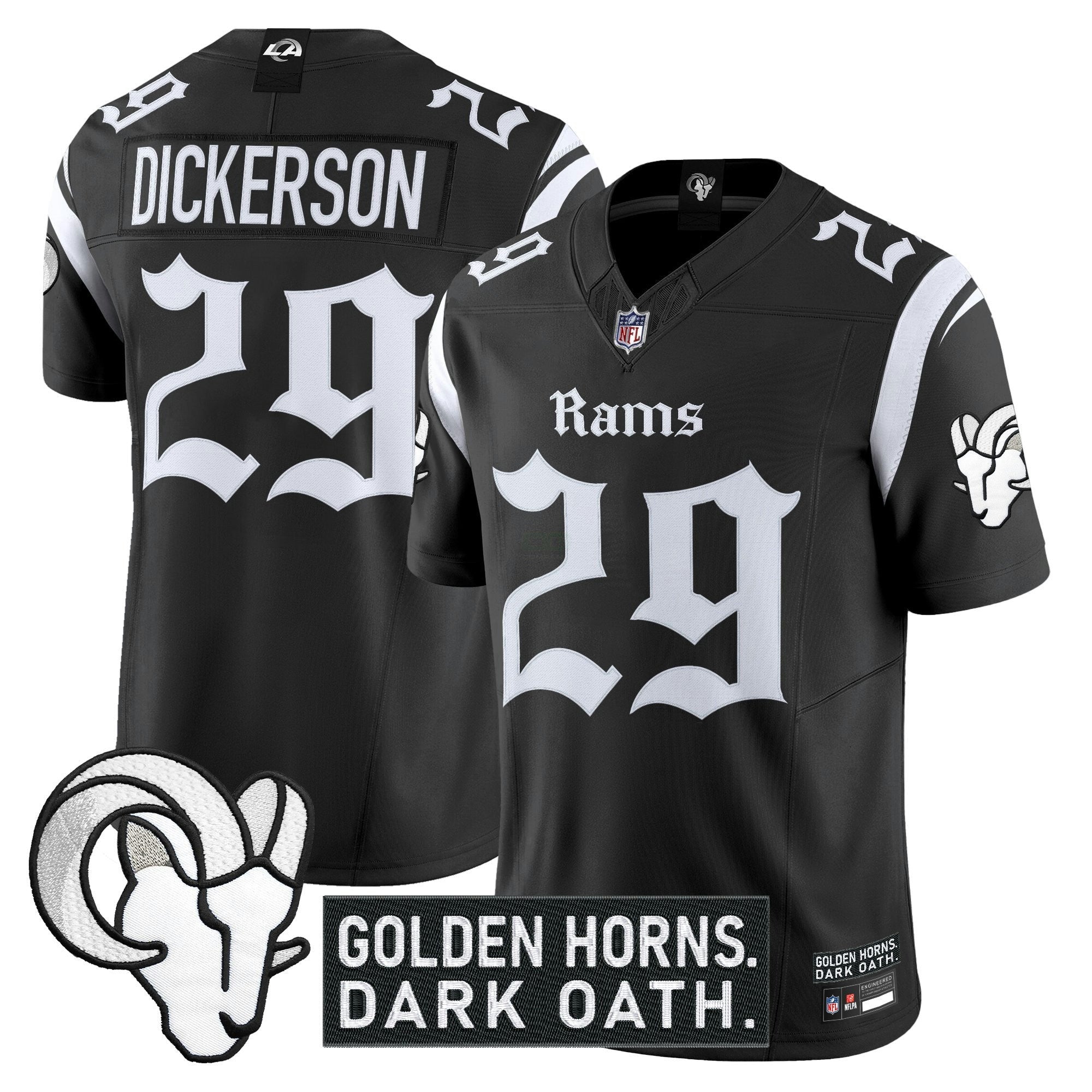Camisa NFL Men’s Los Angeles ‘Gothic Horns Reforged Edition’ Vapor Limited Jersey