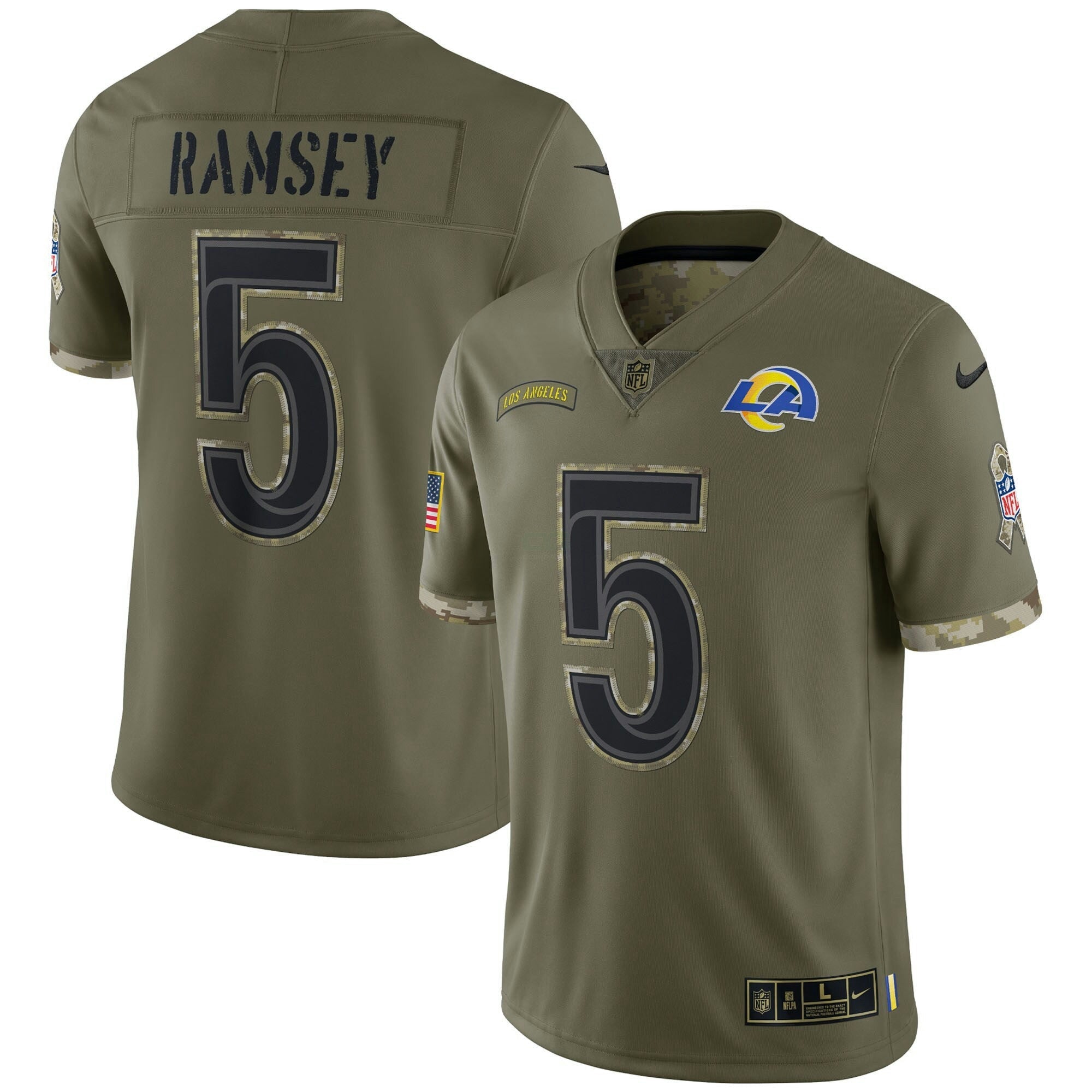 Camisa NFL Men’s Los Angeles Super Bowl LVI Preta Dourada Jersey