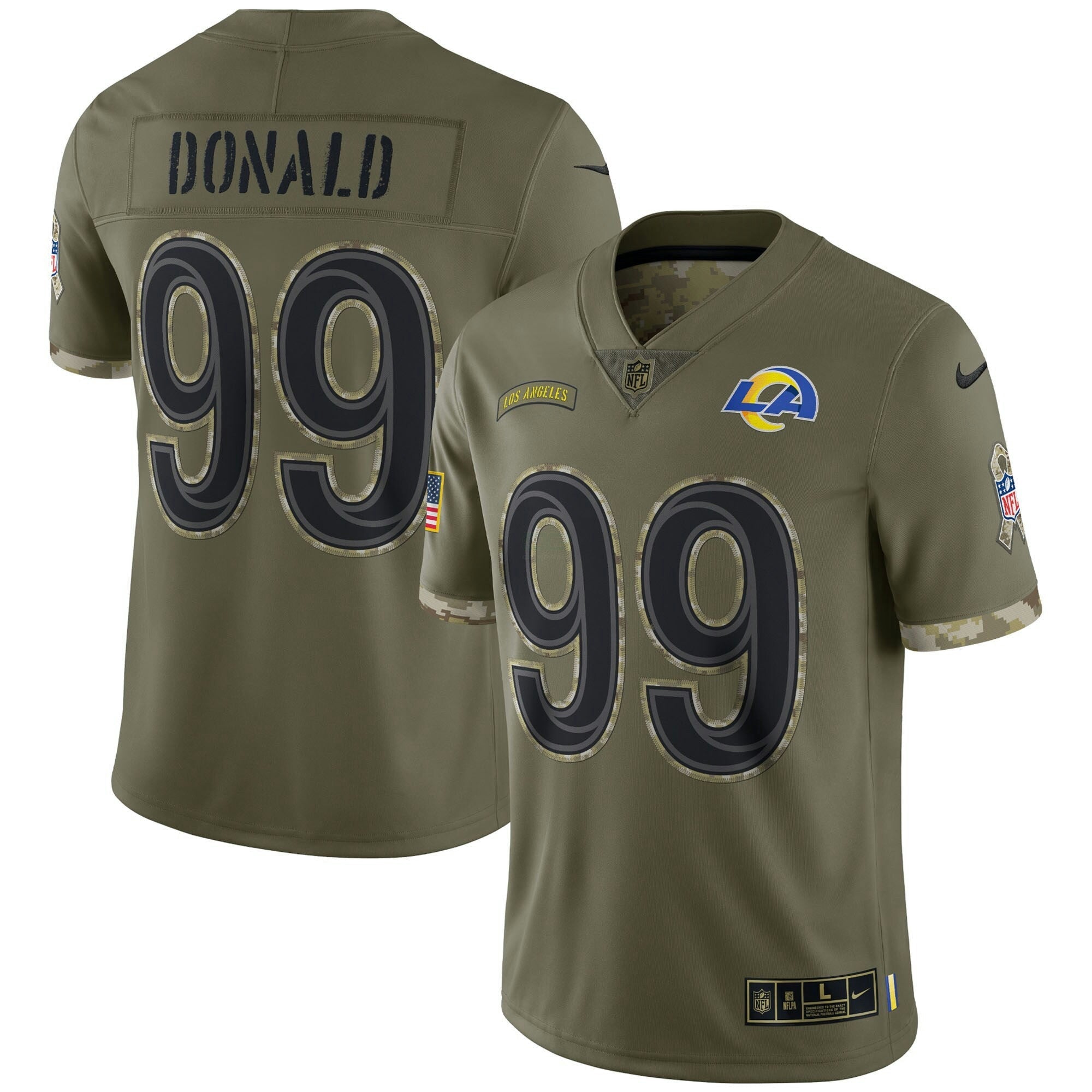Camisa NFL Men’s Los Angeles Super Bowl LVI Preta Dourada Jersey