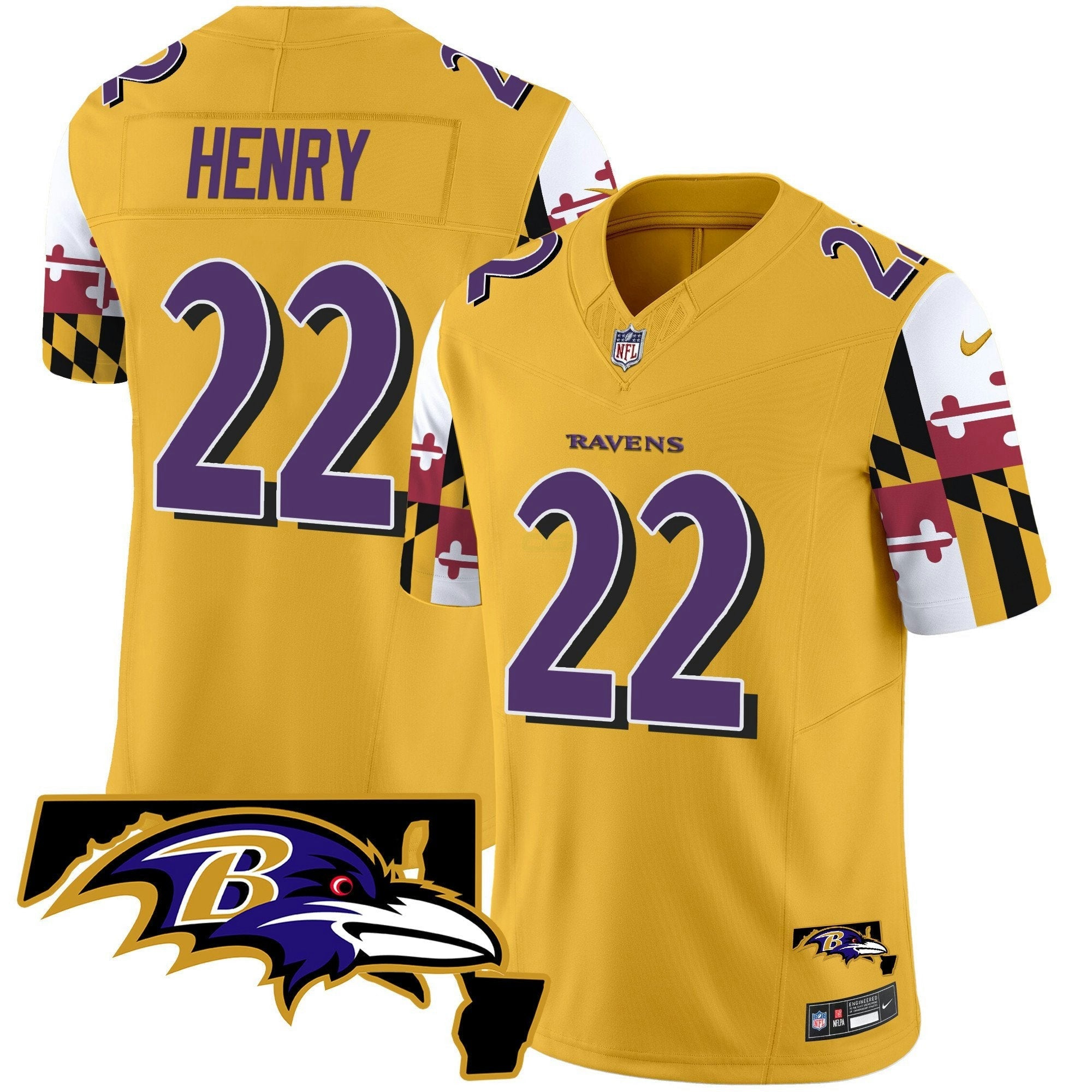 Camisa NFL Men’s Maryland Flag Vapor Limited Jersey V2
