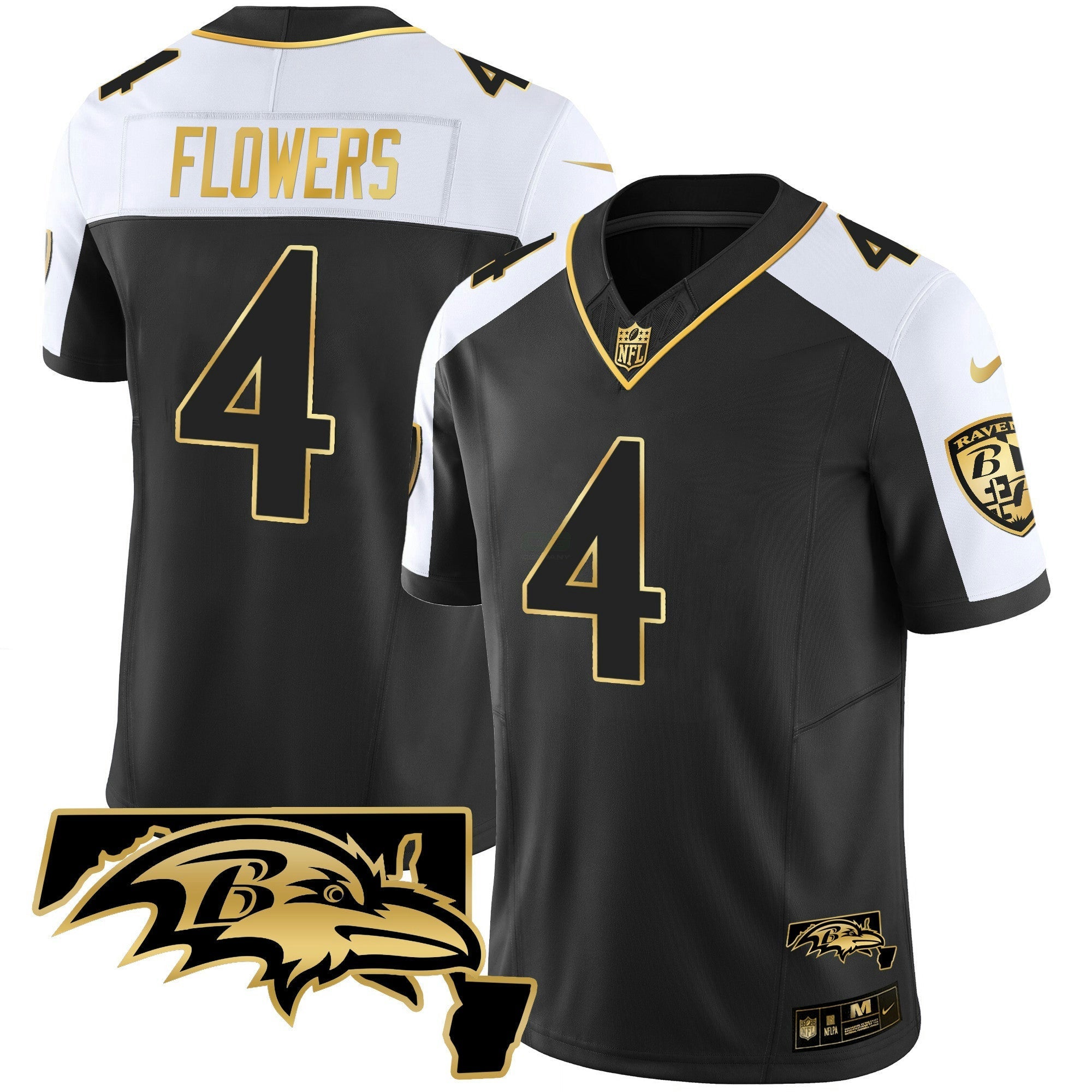 Camisa NFL Men’s Maryland Patch Vapor Dourada Jersey