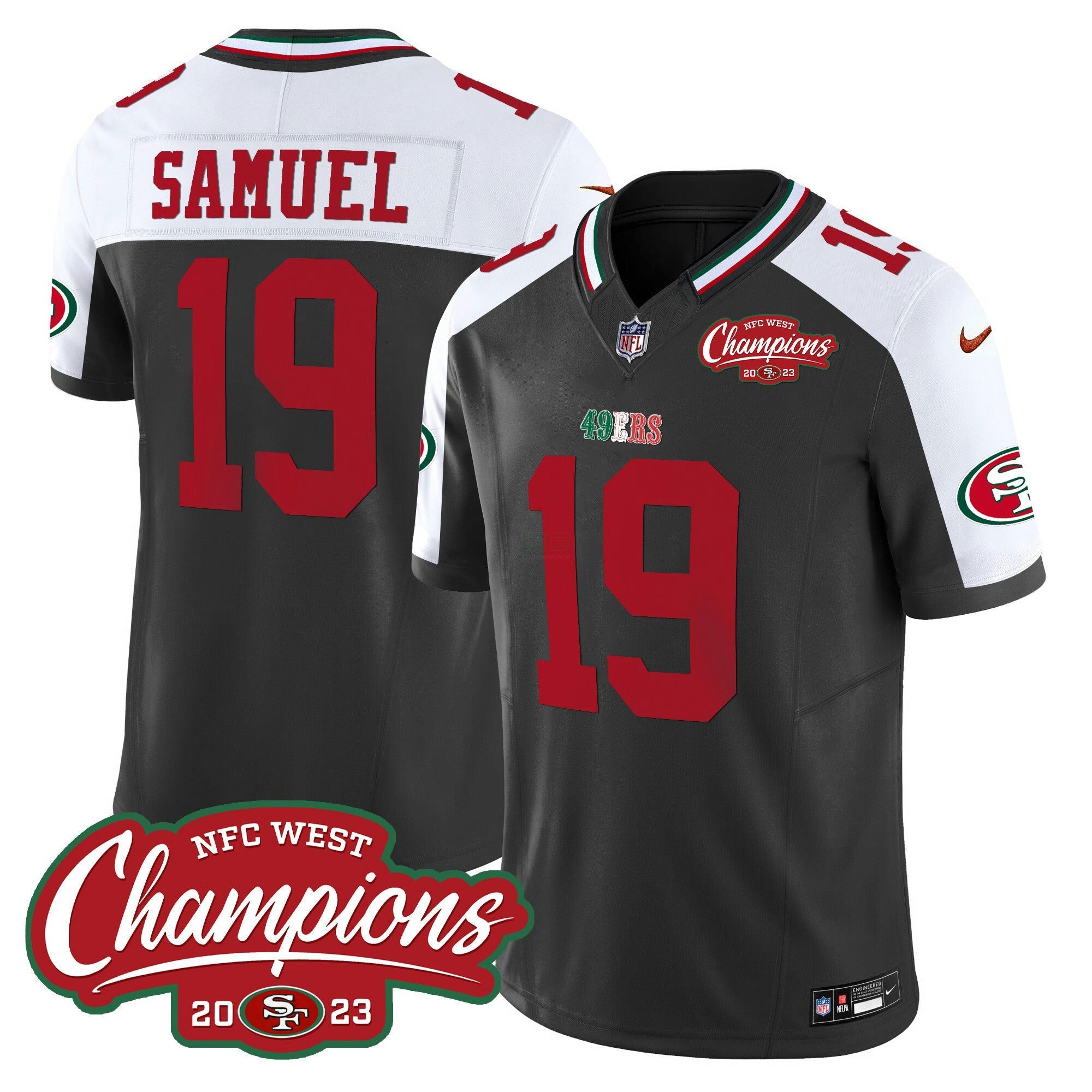 Camisa NFL Men’s Mexico 2023 NFC West Champions Patch Vapor Jersey