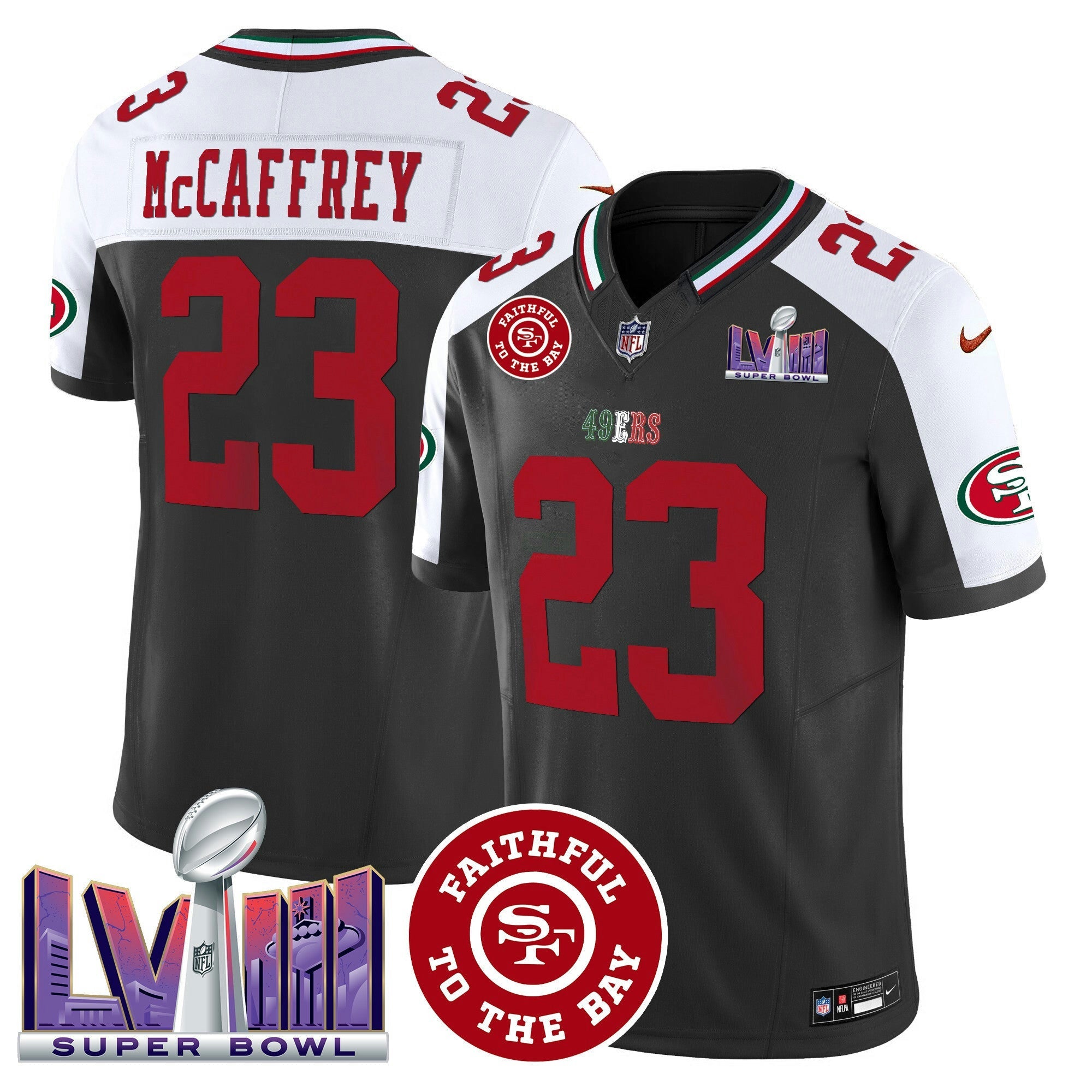 Camisa NFL Men’s Mexico Faithful & Super Bowl LVIII Patch Vapor Jersey