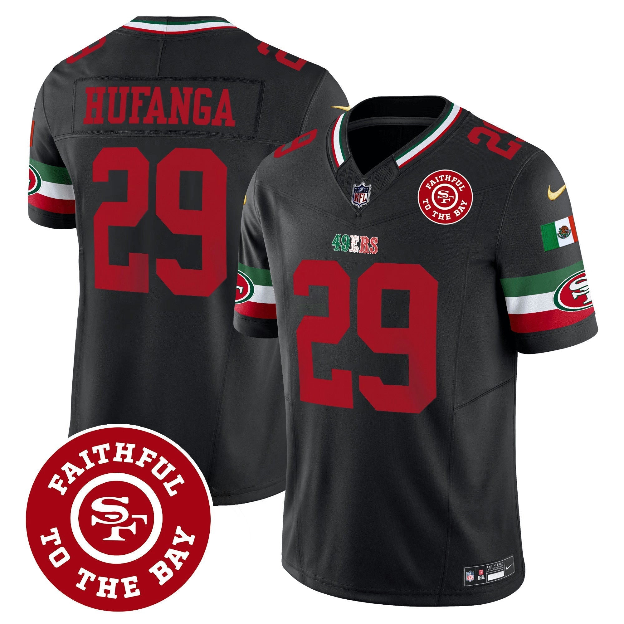 Camisa NFL Men’s Mexico Faithful To The Bay Patch Vapor Jersey