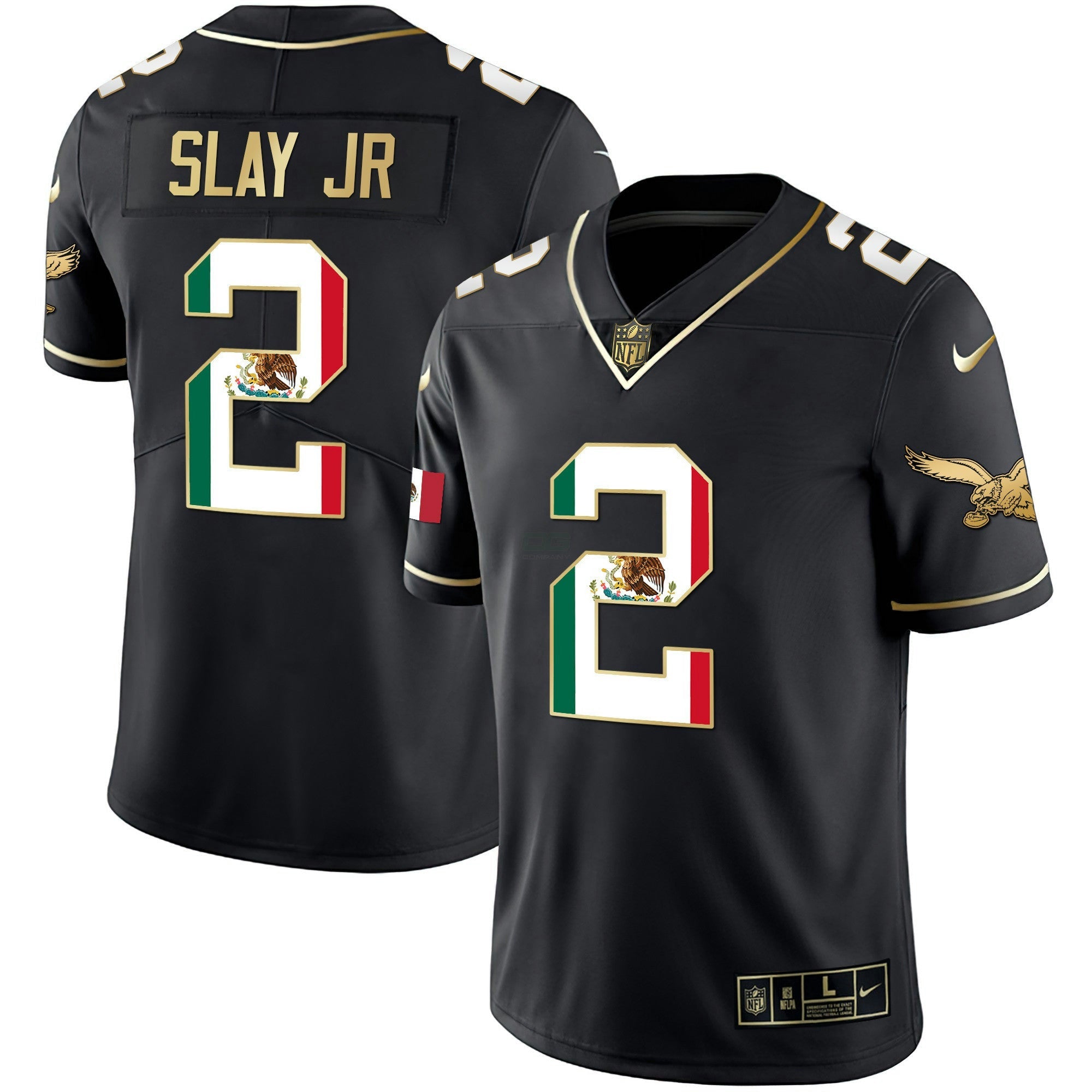 Camisa NFL Men’s Mexico Gold & Kelly Vapor Jersey