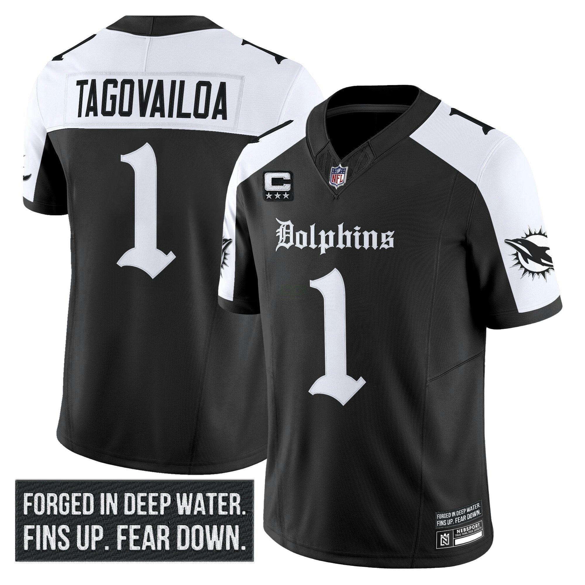 Camisa NFL Men’s Miami ‘Gothic Deep Water Edition’ Vapor Limited Jersey