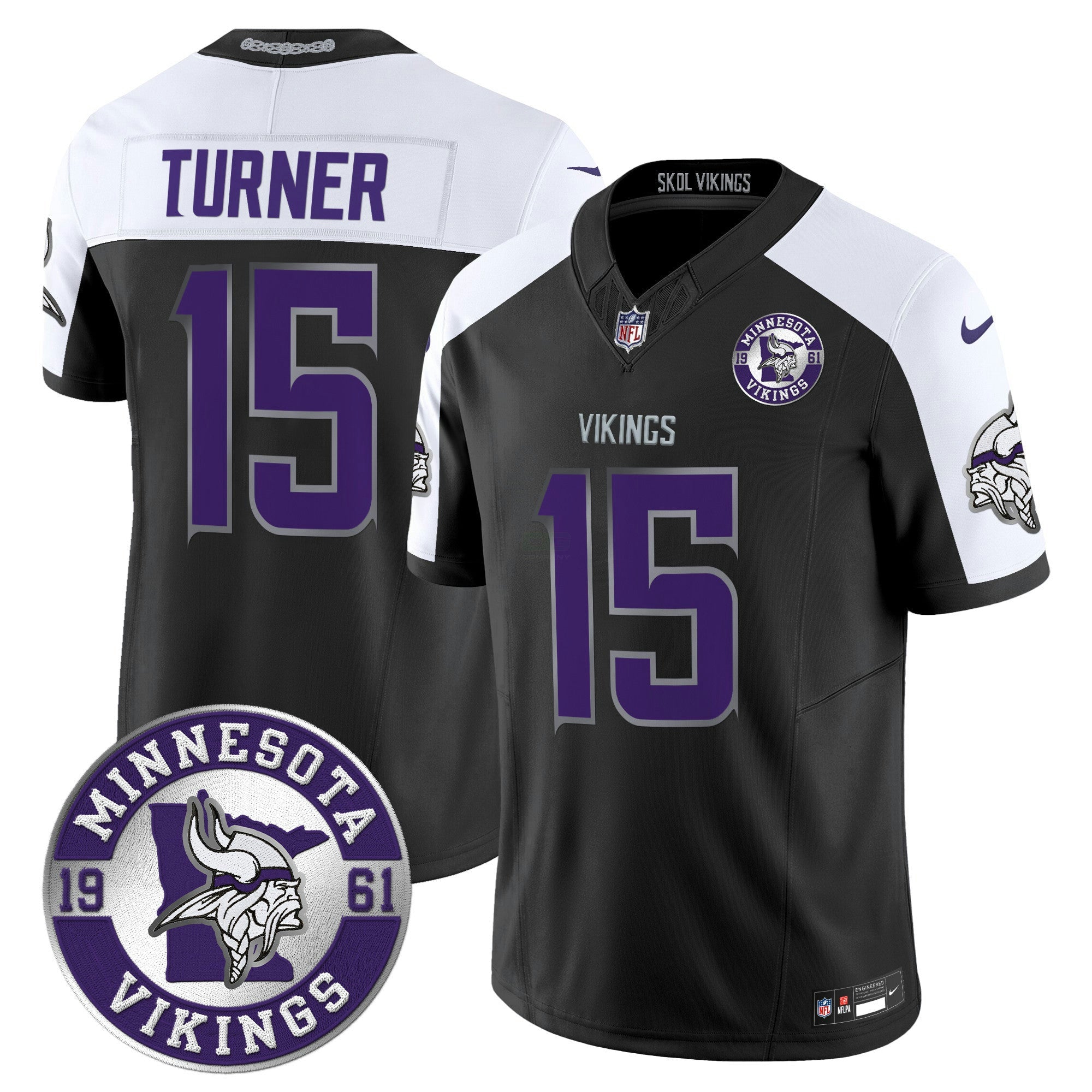 Camisa NFL Men’s Minnesota 2024 Vapor Limited Jersey – Est. 1961 Patch