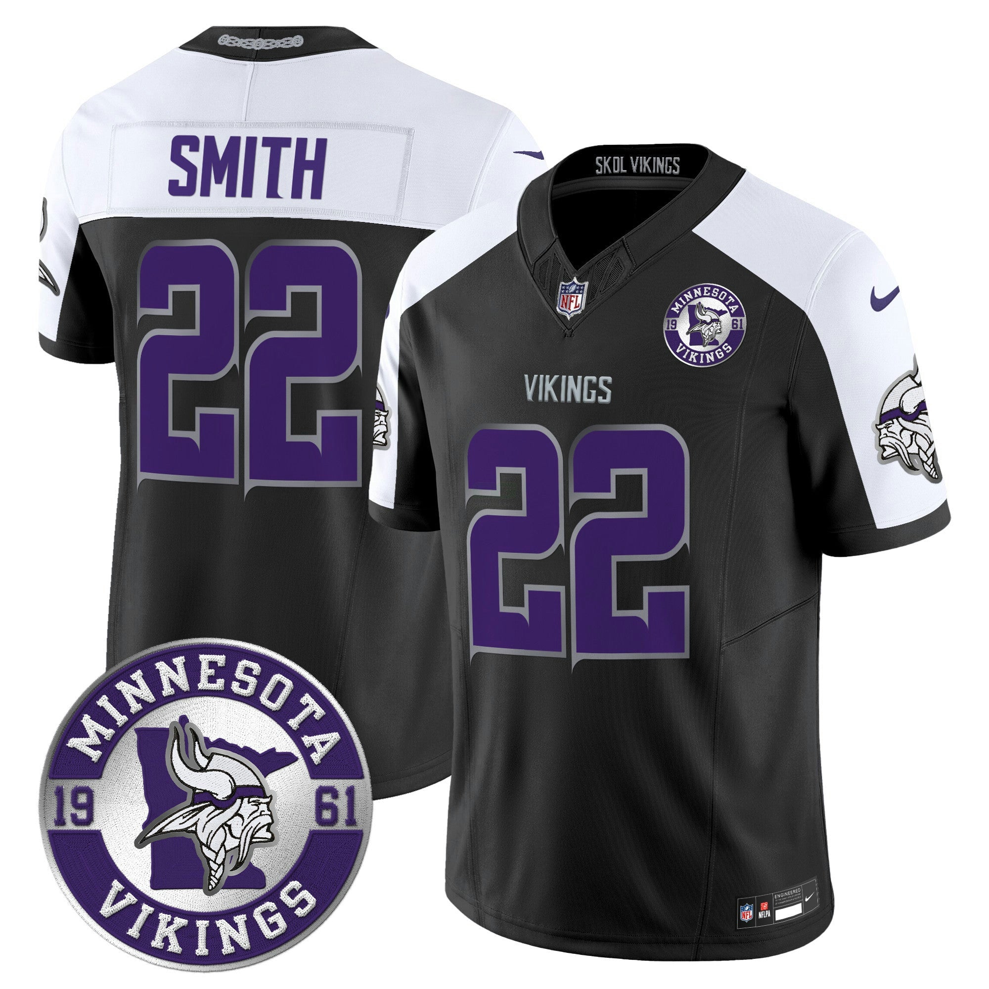 Camisa NFL Men’s Minnesota 2024 Vapor Limited Jersey – Est. 1961 Patch