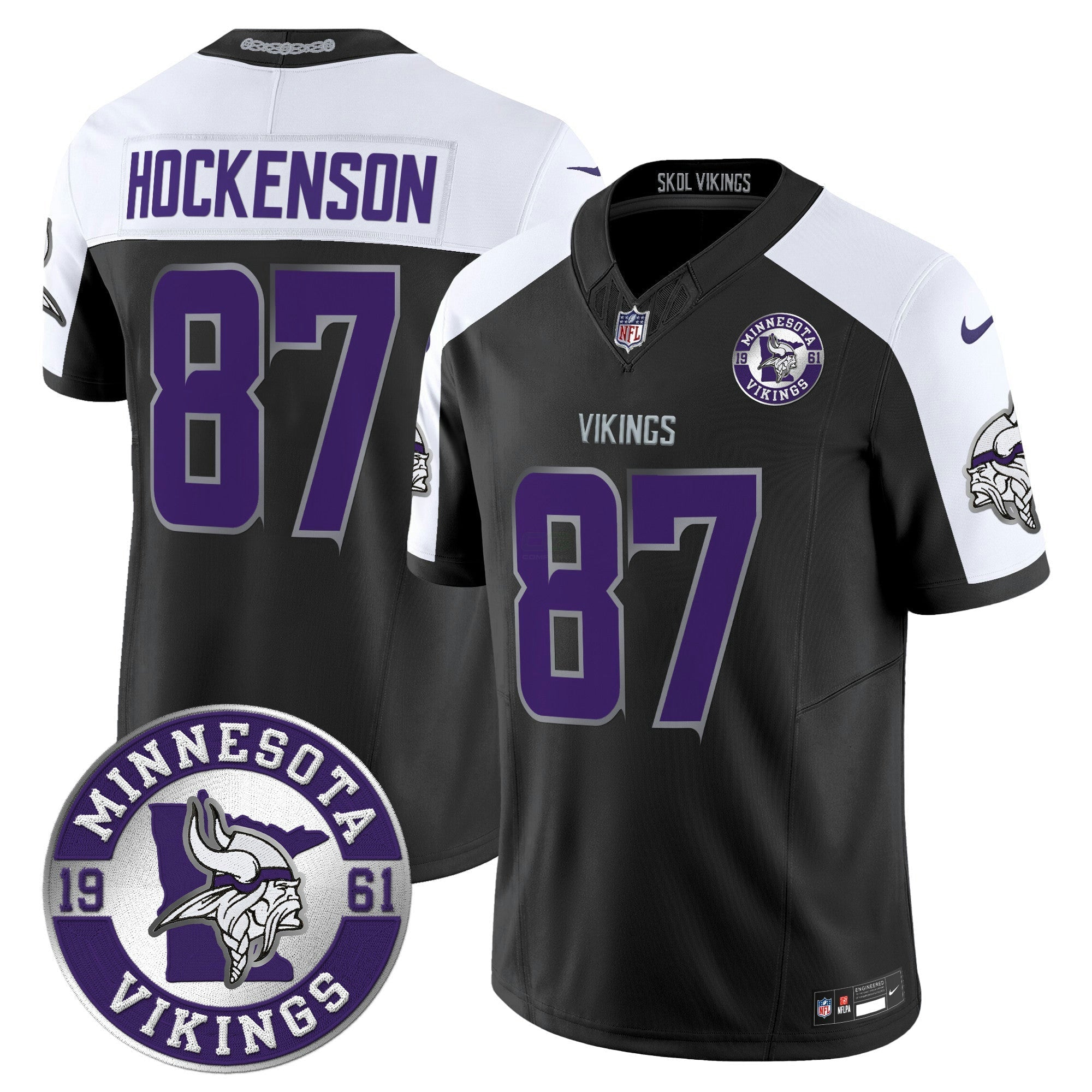 Camisa NFL Men’s Minnesota 2024 Vapor Limited Jersey – Est. 1961 Patch