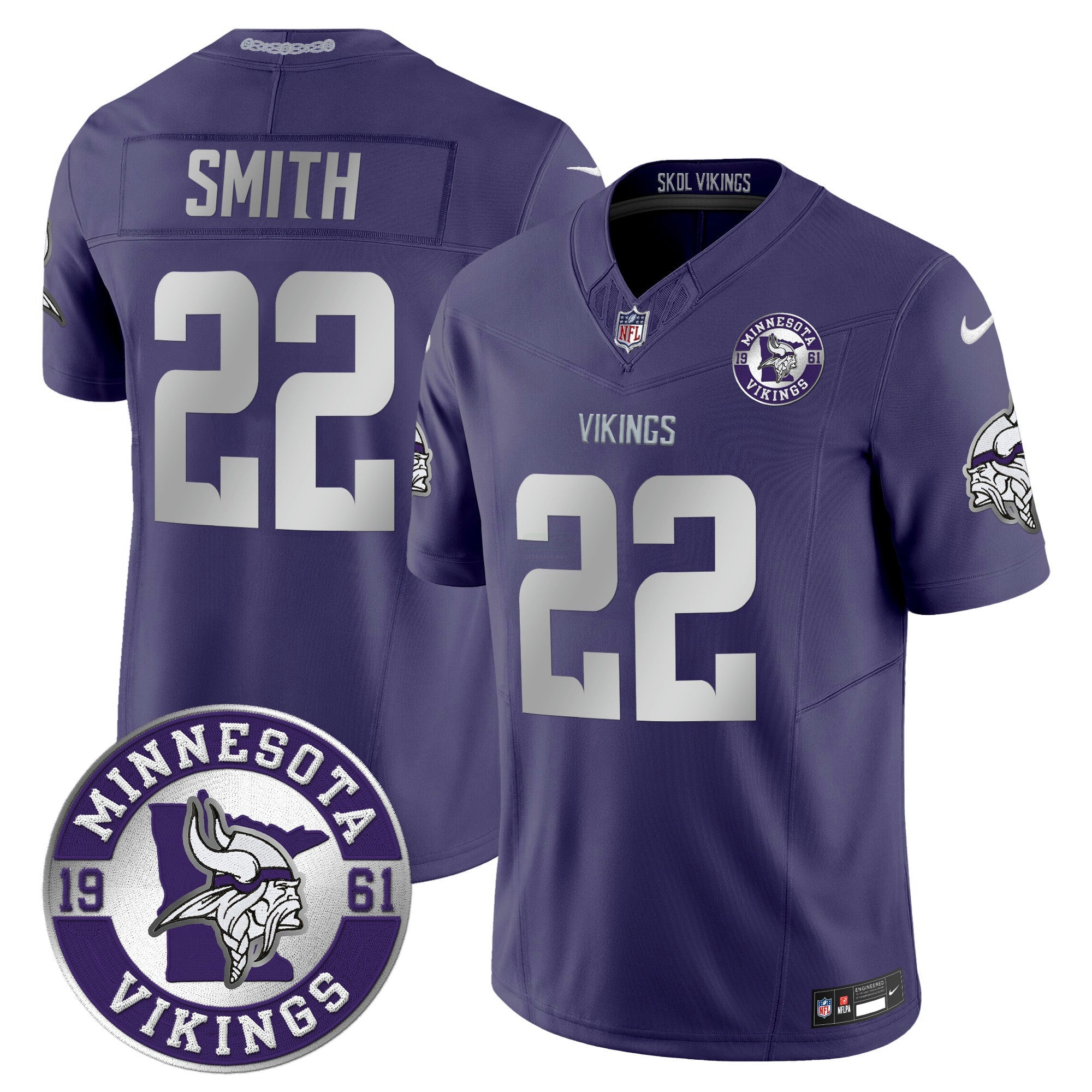 Camisa NFL Men’s Minnesota 2024 Vapor Limited Jersey – Est. 1961 Patch