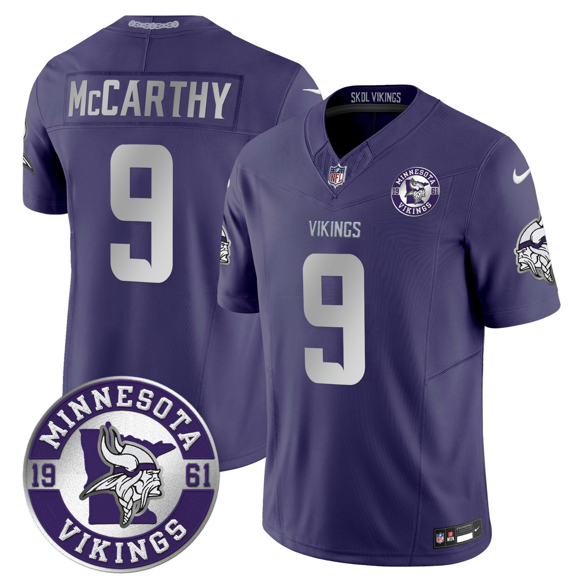 Camisa NFL Men’s Minnesota 2024 Vapor Limited Jersey – Est. 1961 Patch