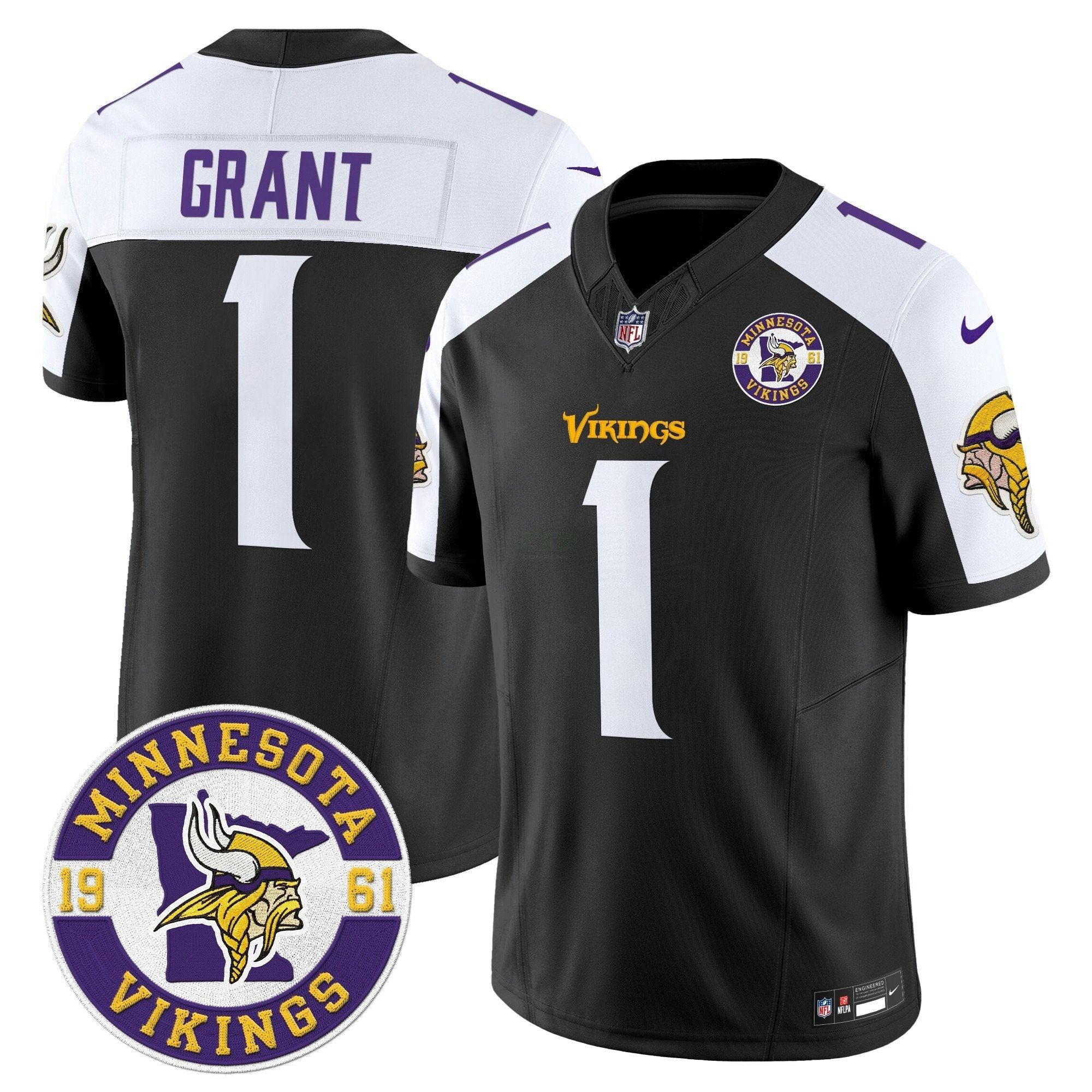 Camisa NFL Men’s Minnesota 2024 Vapor Limited Jersey V2 – Est. 1961 Patch