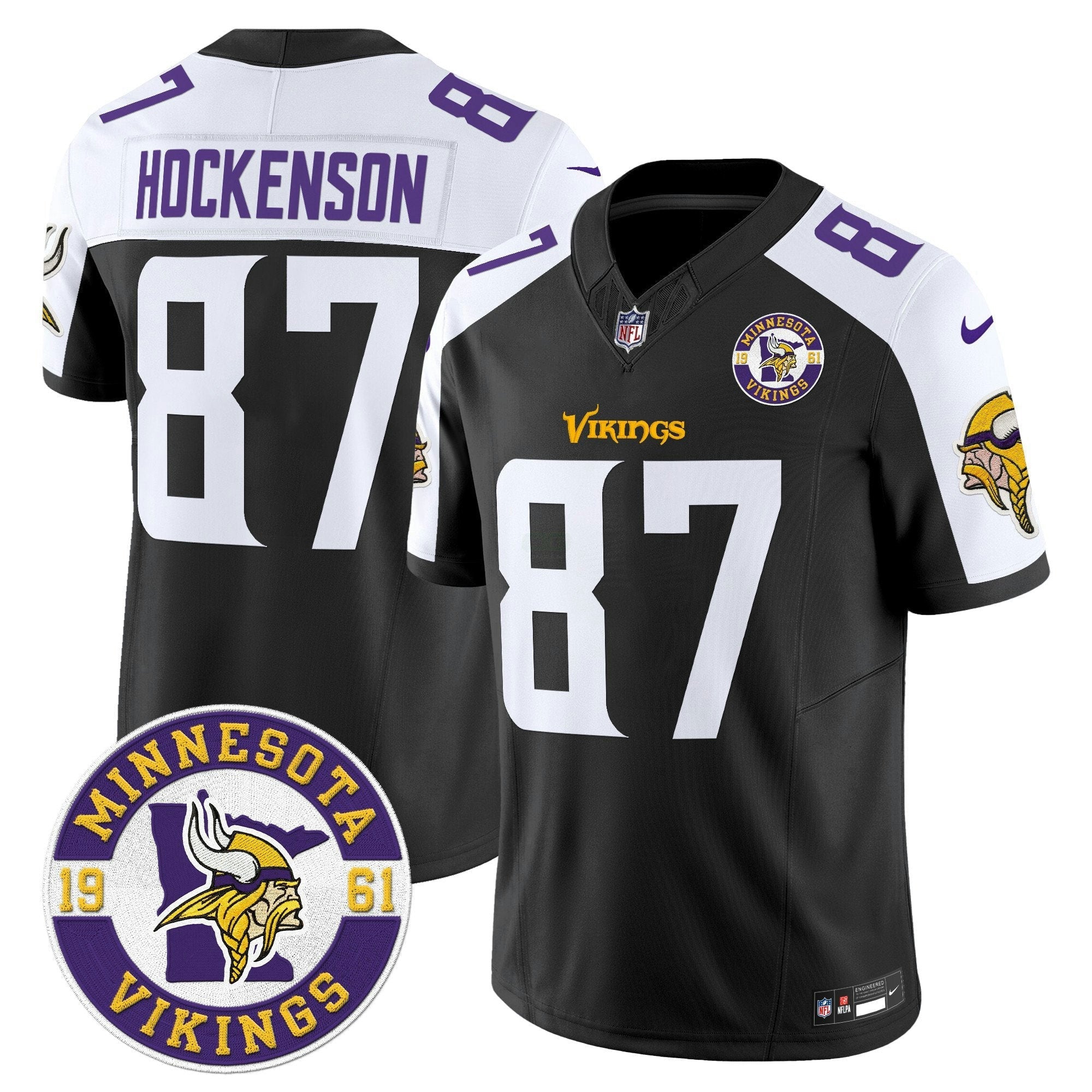 Camisa NFL Men’s Minnesota 2024 Vapor Limited Jersey V2 – Est. 1961 Patch