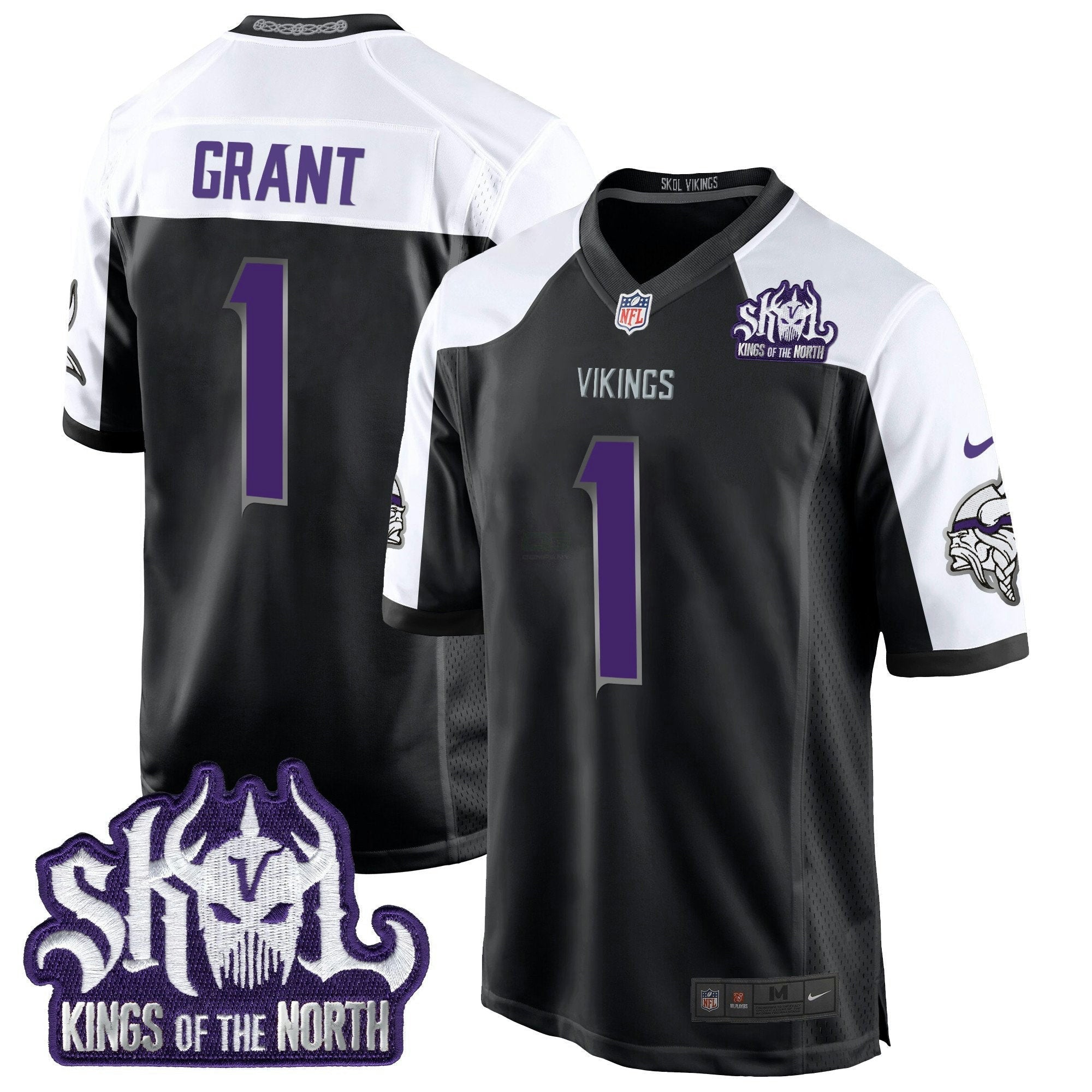 Camisa NFL Men’s Minnesota 2024 Winter Warrior Skol Patch Game Jersey