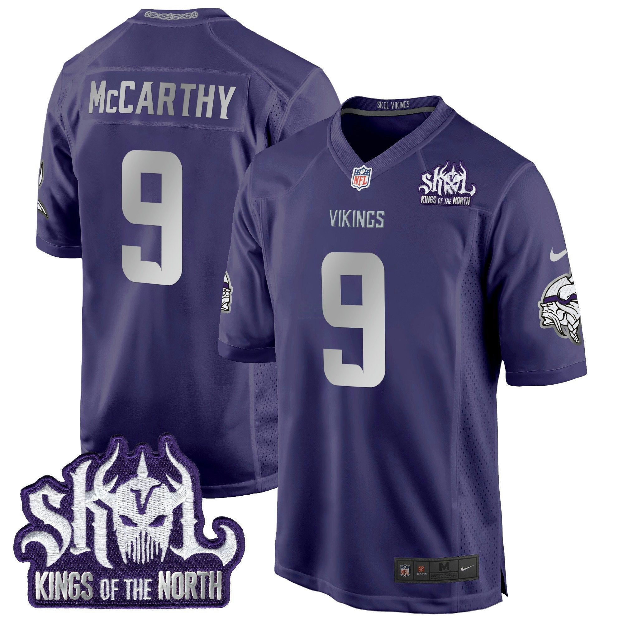 Camisa NFL Men’s Minnesota 2024 Winter Warrior Skol Patch Game Jersey