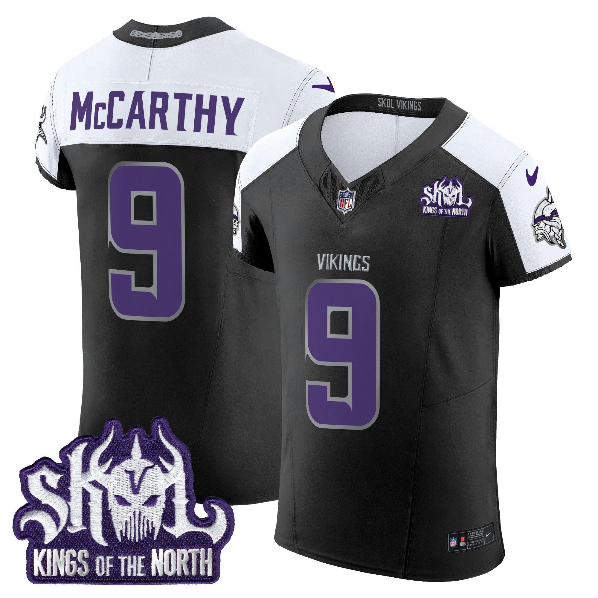 Camisa NFL Men’s Minnesota 2024 Winter Warrior Skol Patch Vapor Elite Jersey