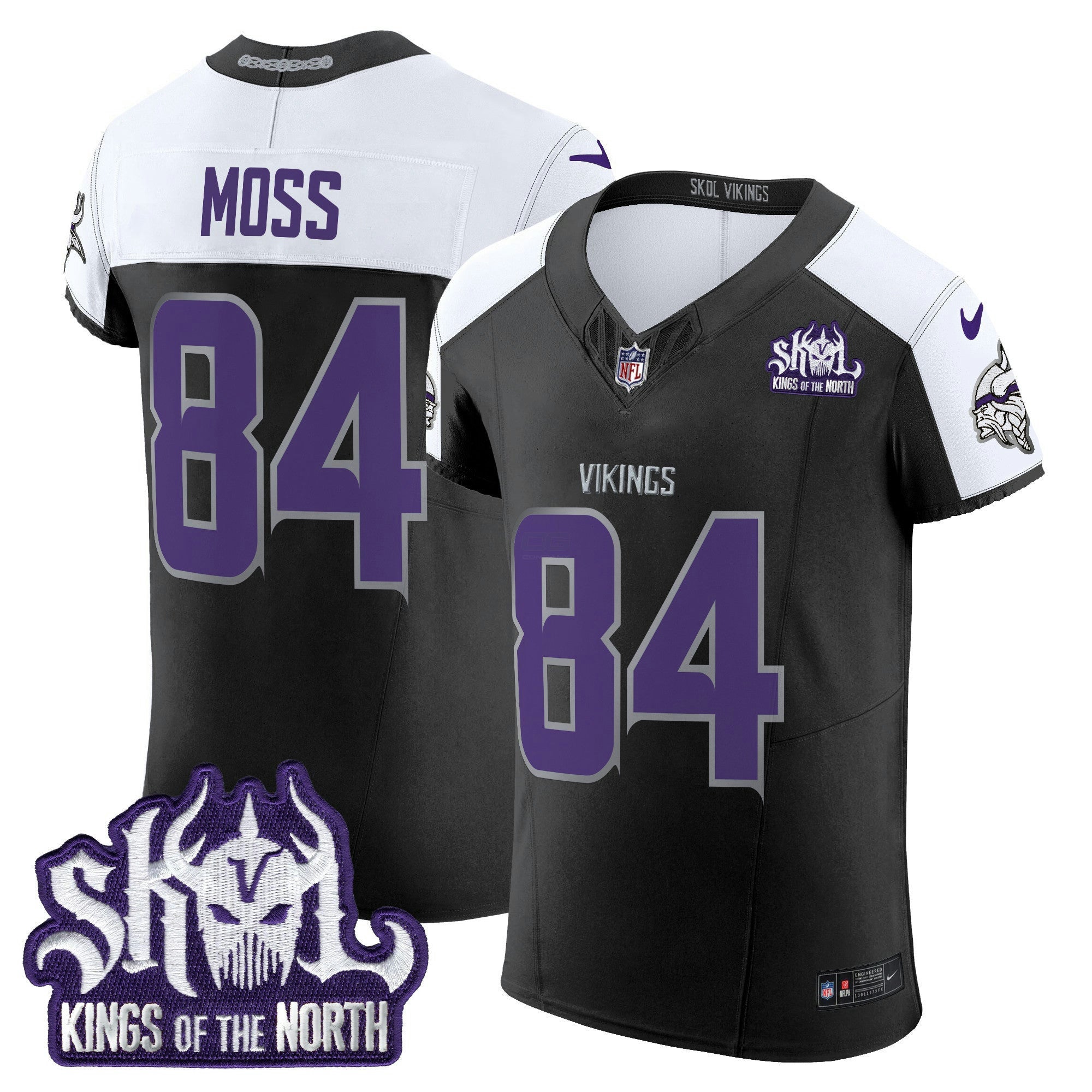 Camisa NFL Men’s Minnesota 2024 Winter Warrior Skol Patch Vapor Elite Jersey