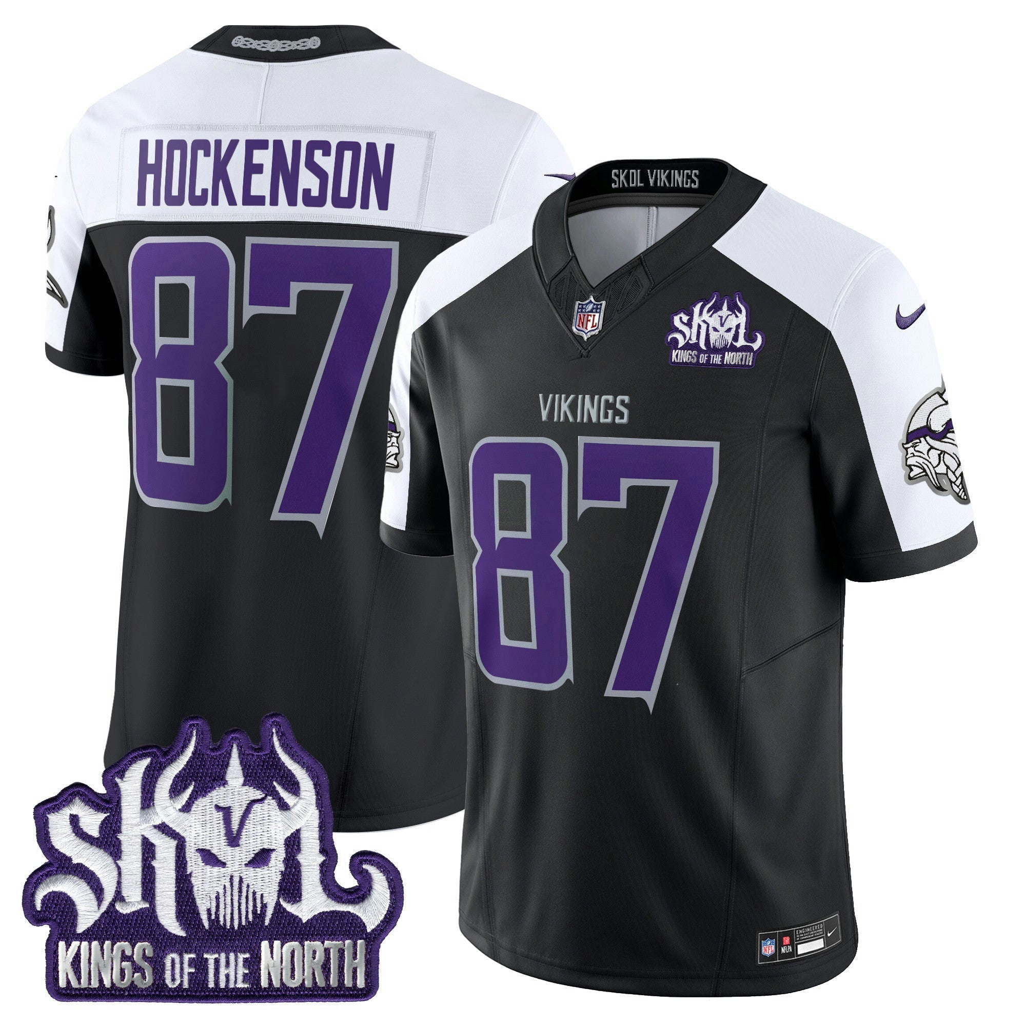 Camisa NFL Men’s Minnesota 2025 Winter Warrior Skol Patch Vapor Limited Jersey