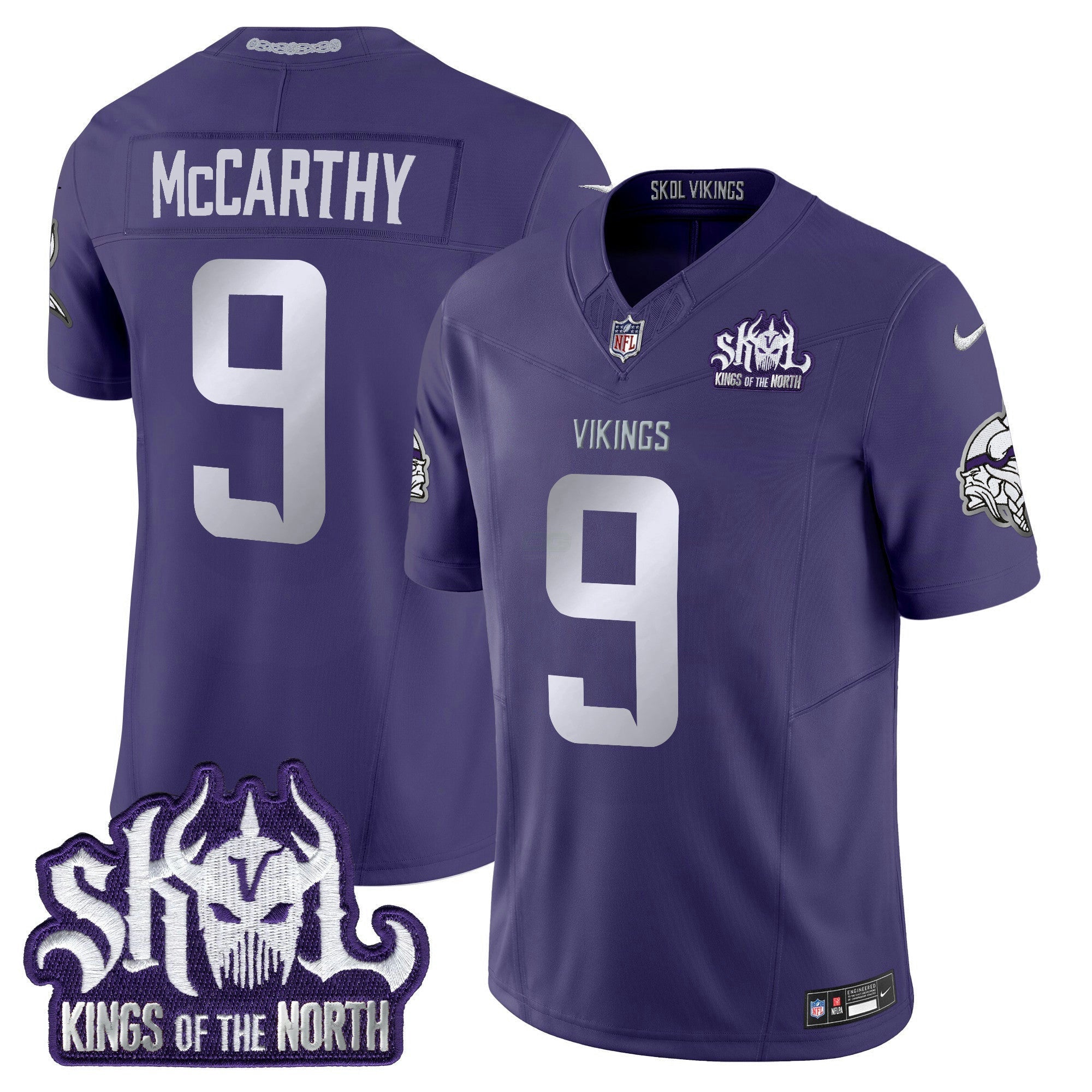 Camisa NFL Men’s Minnesota 2025 Winter Warrior Skol Patch Vapor Limited Jersey