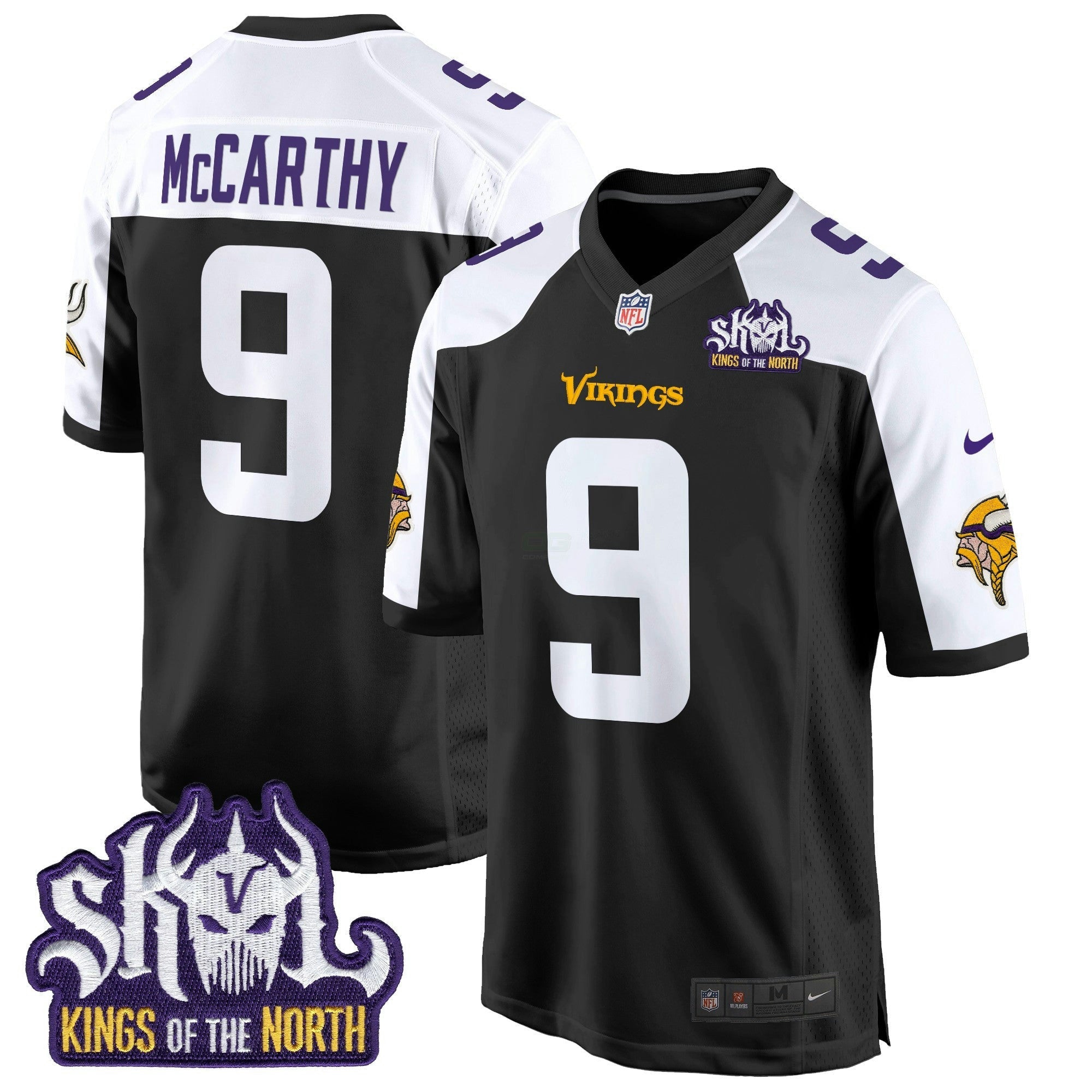 Camisa NFL Men’s Minnesota King Of The North Patch Game Jersey
